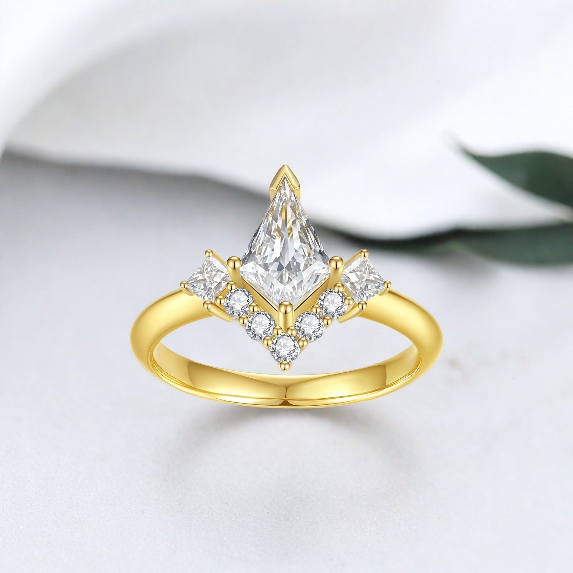 Regal Kite-Cut Diamond Engagement Ring: A Unique Alternative for Modern Elegance