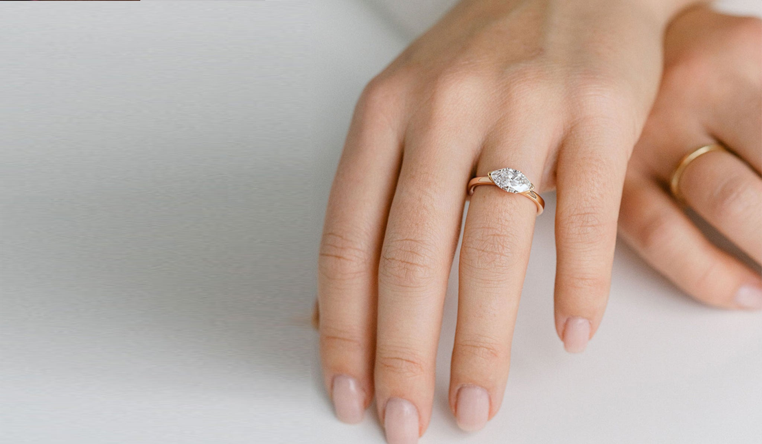Half Bezel Engagement Rings