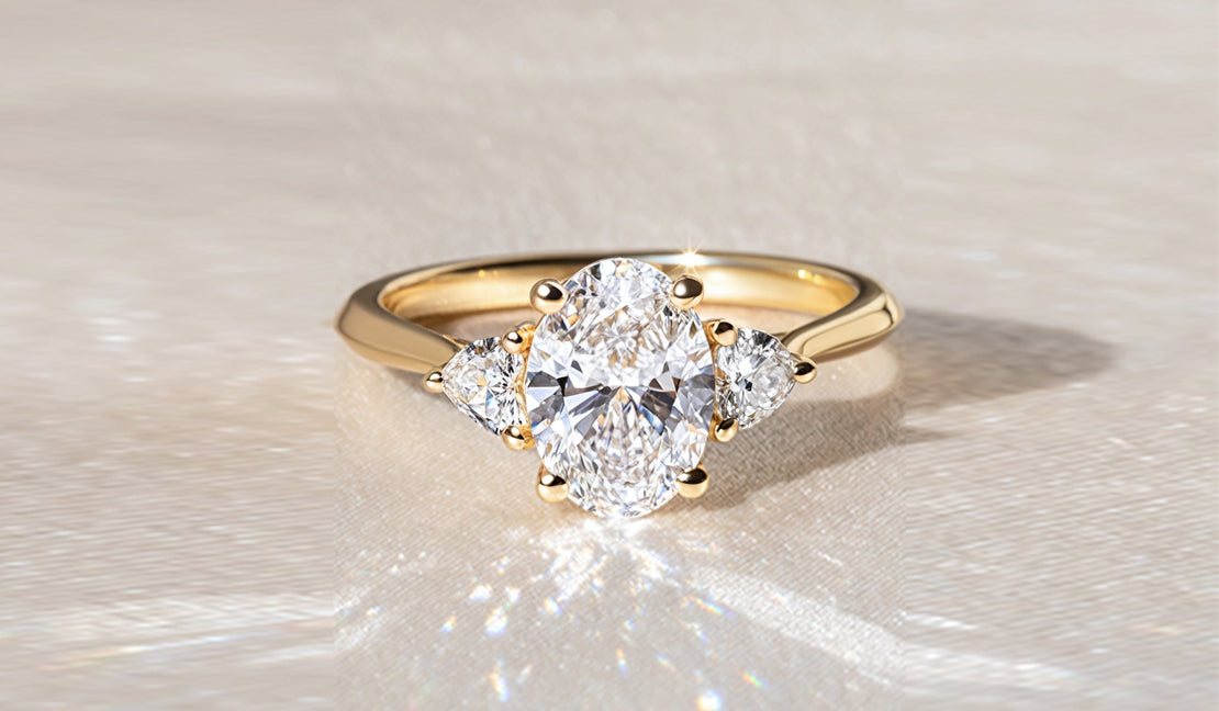 Three Stone X-Diamond Ring