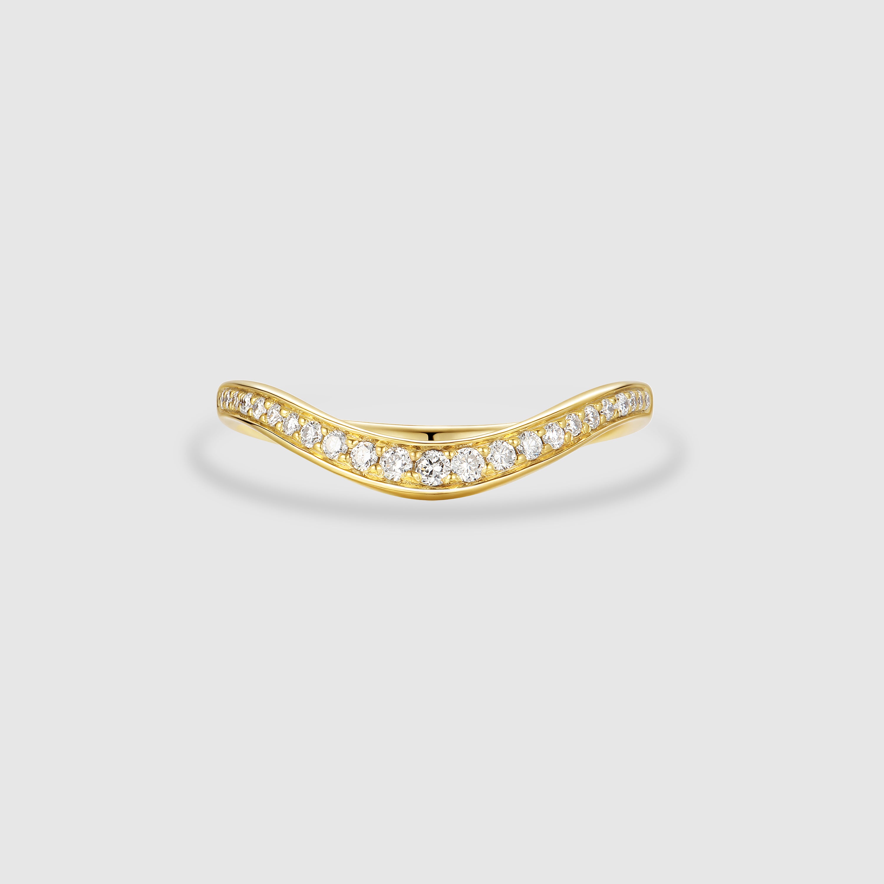 Brilliant Smile-V Diamond Pave Band