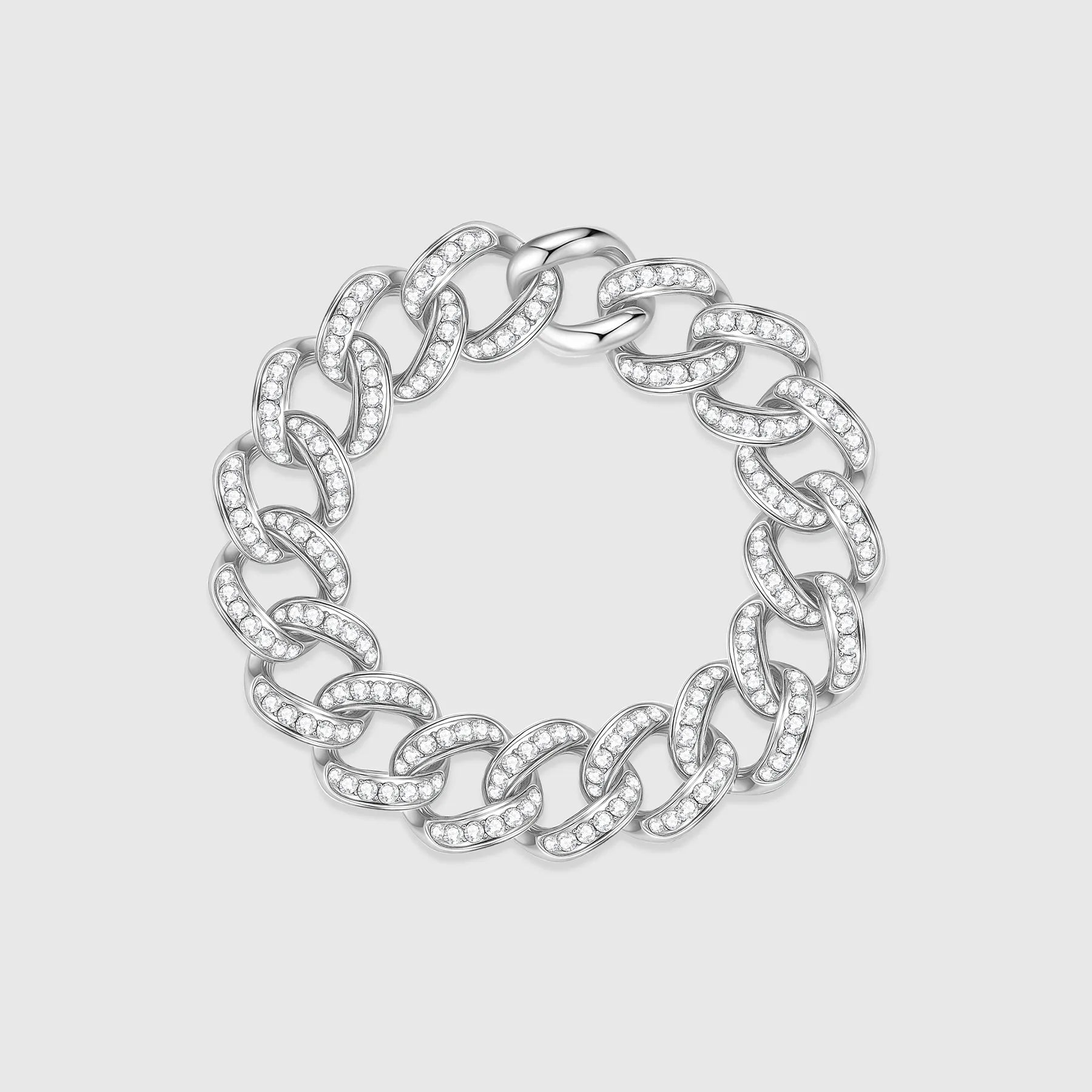 Platinum diamond Cuban link bracelet
