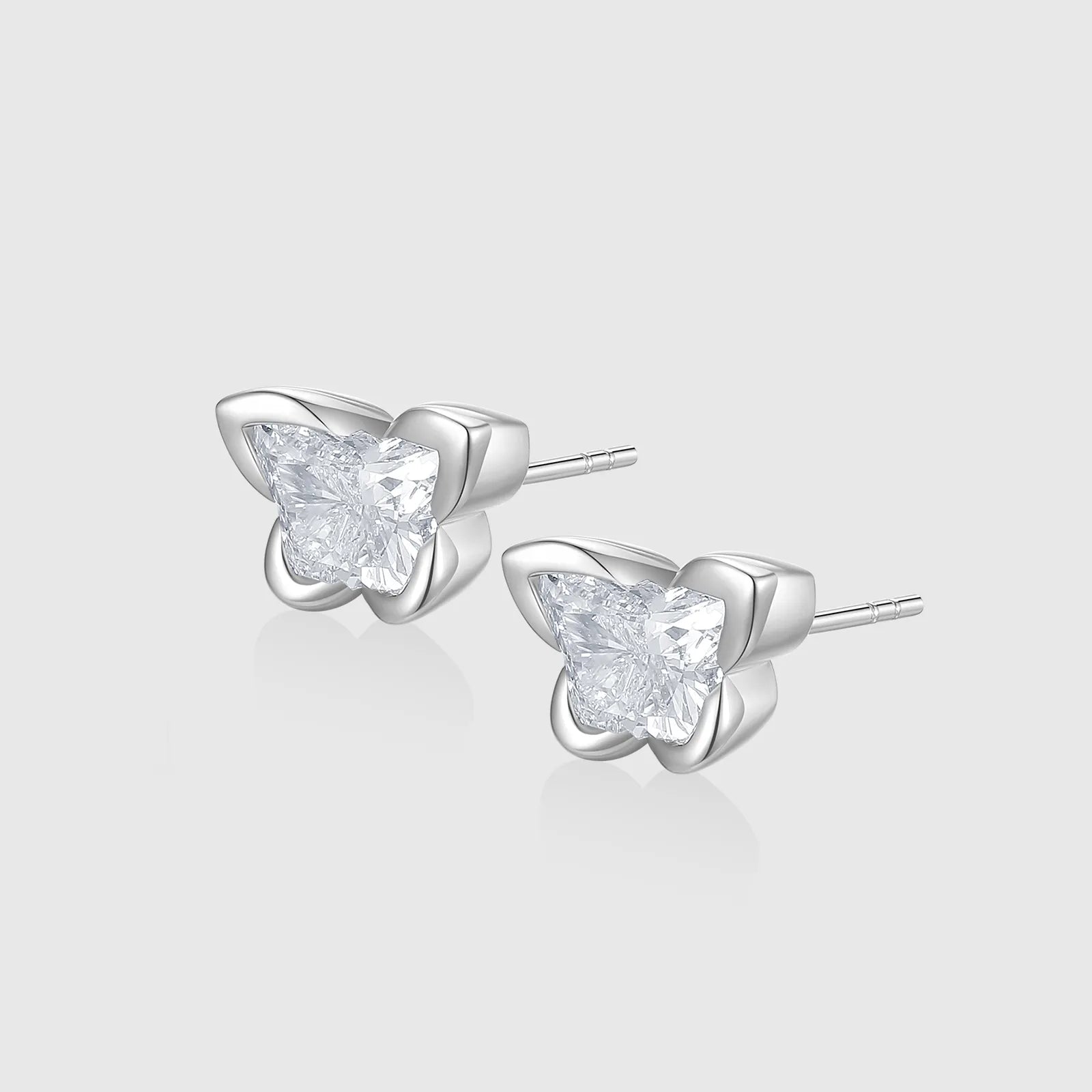 Butterfly Diamond Stud Earring Jewelry Set