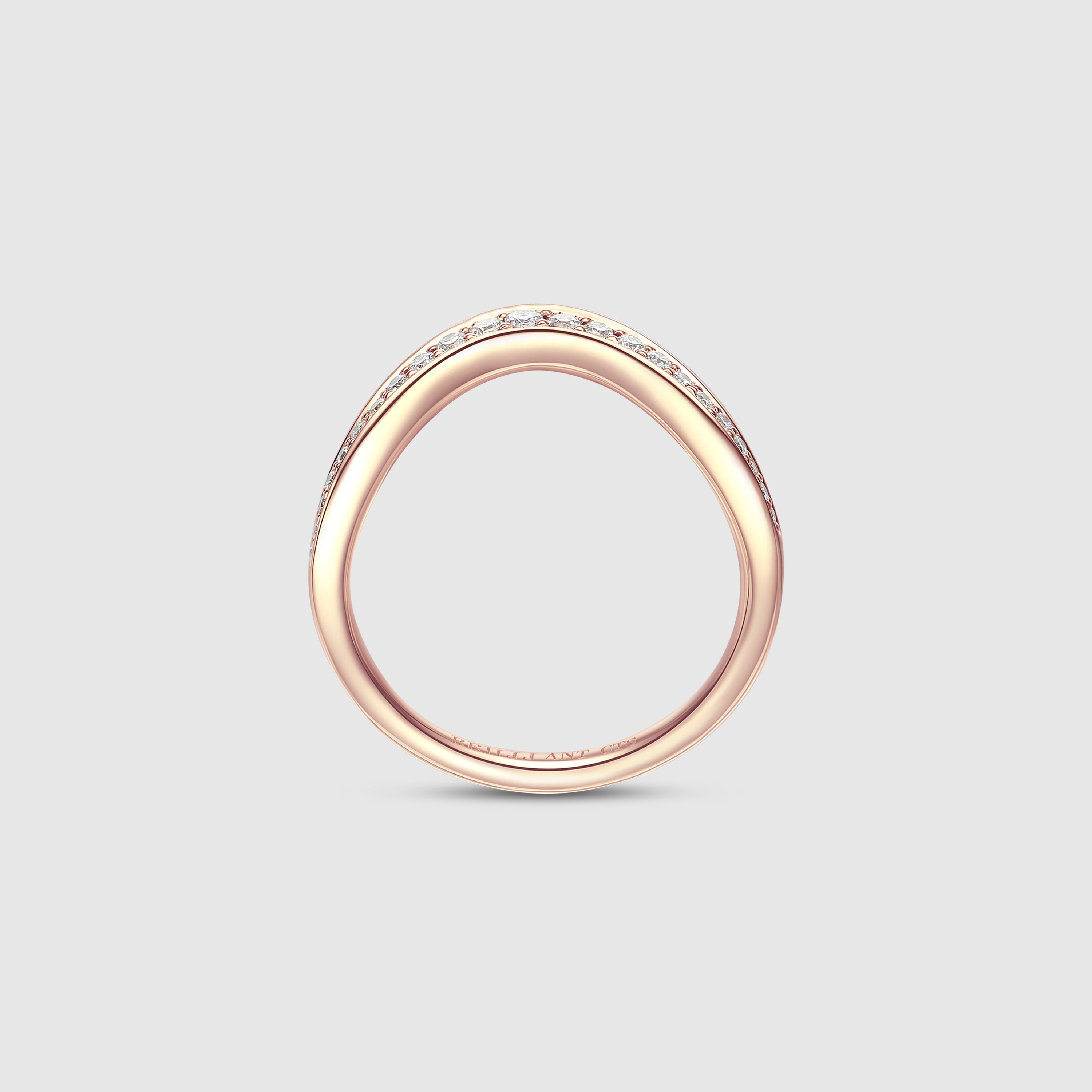 Brilliant Smile-V Diamond Pave Band