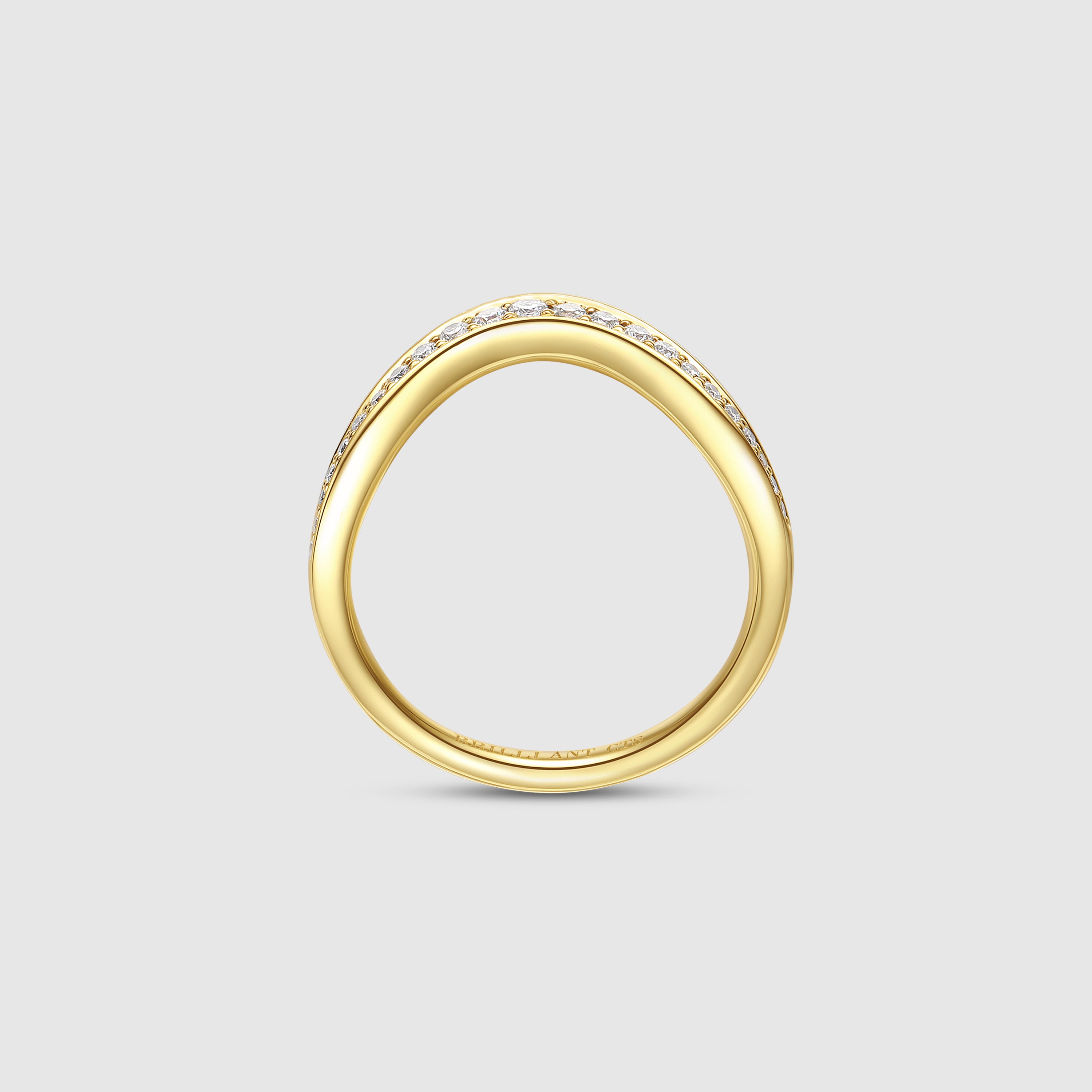 Brilliant Smile-V Diamond Pave Band