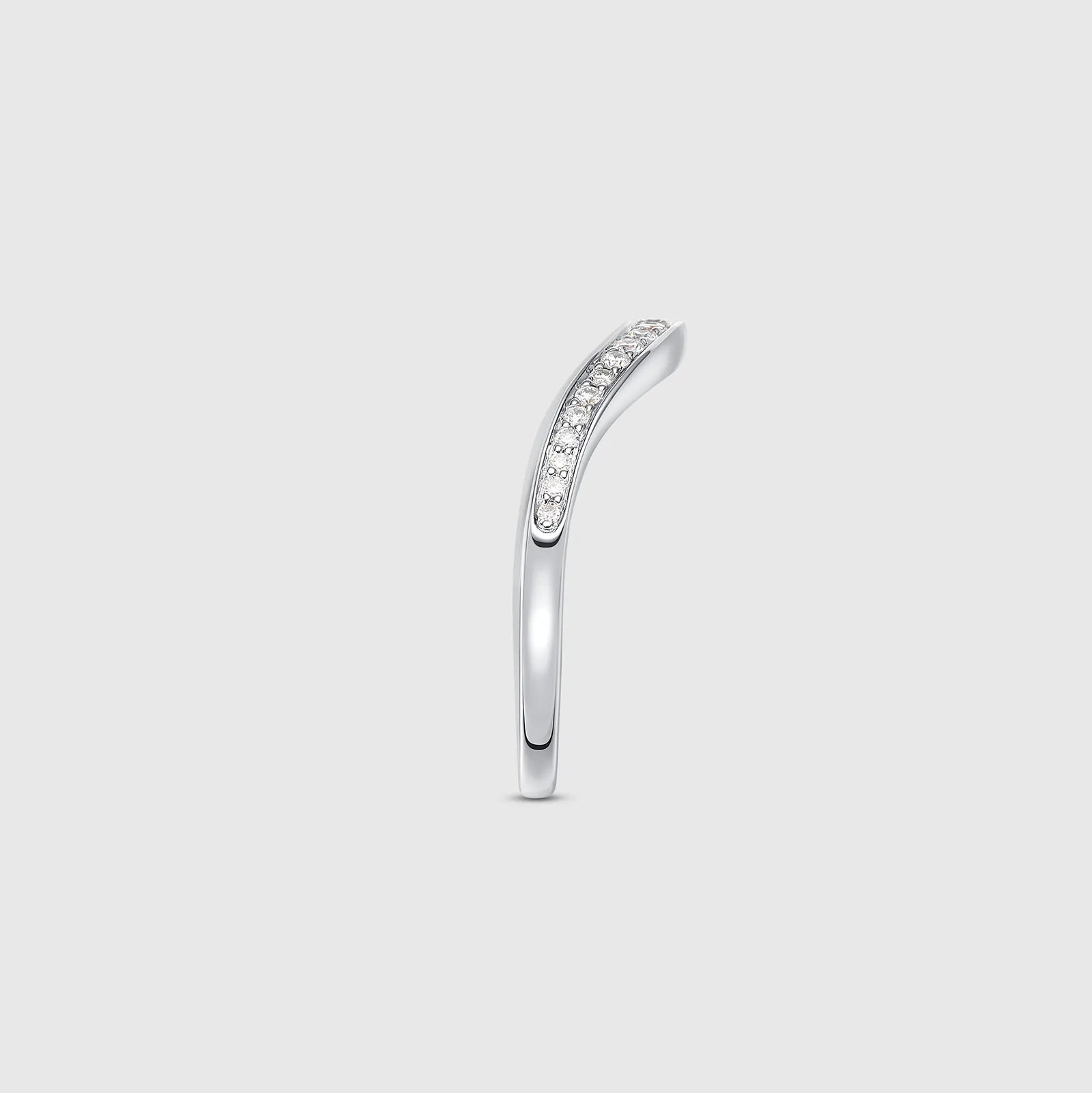 Curved diamond pave band ring from BRILLIANT CARATS