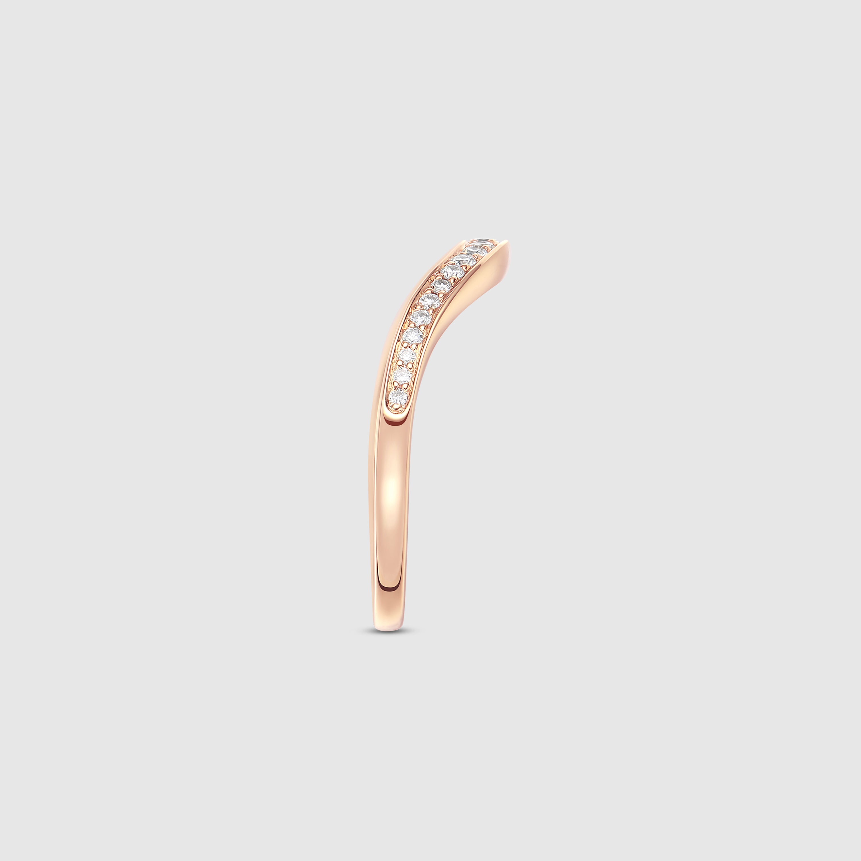 Brilliant Smile-V Diamond Pave Band