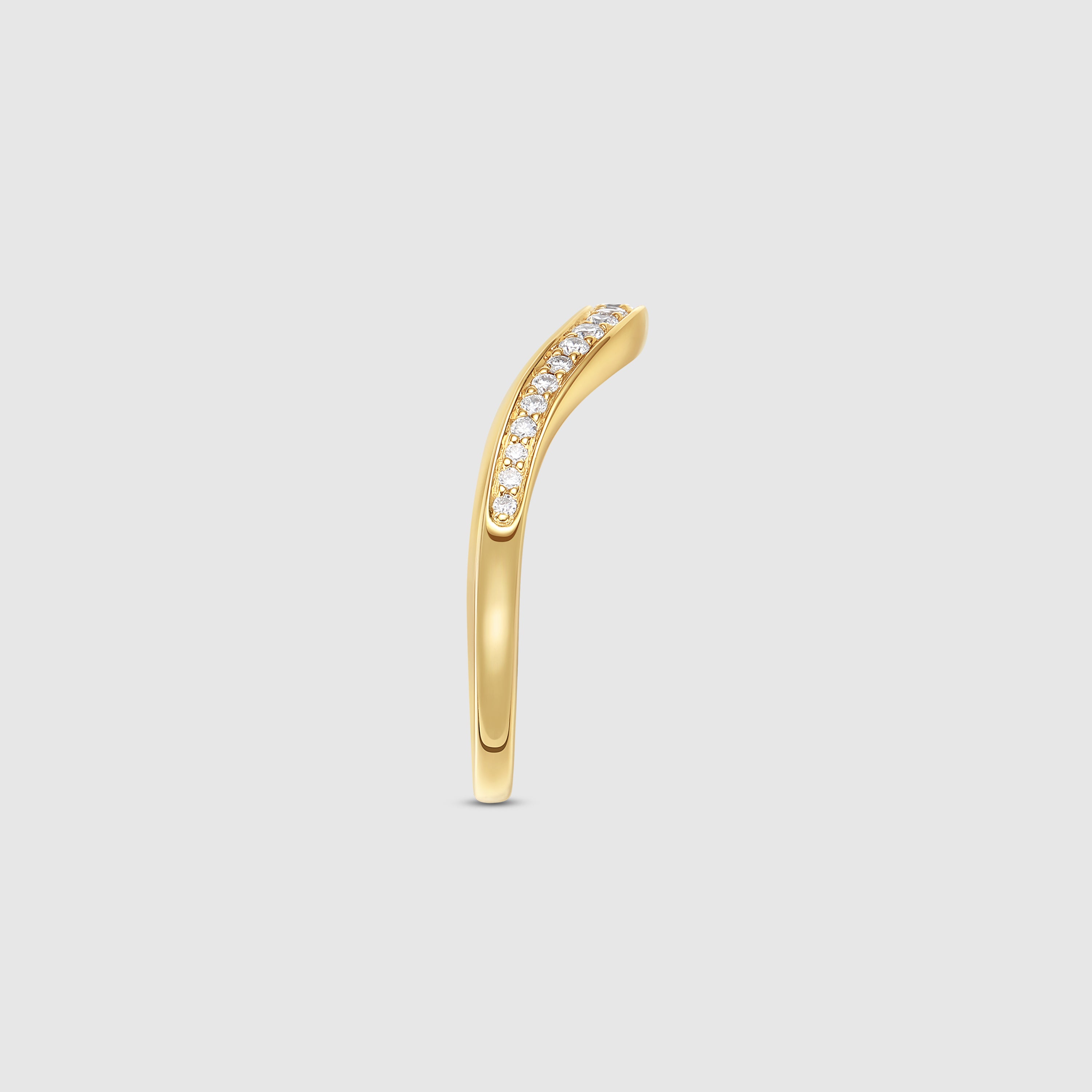 Brilliant Smile-V Diamond Pave Band