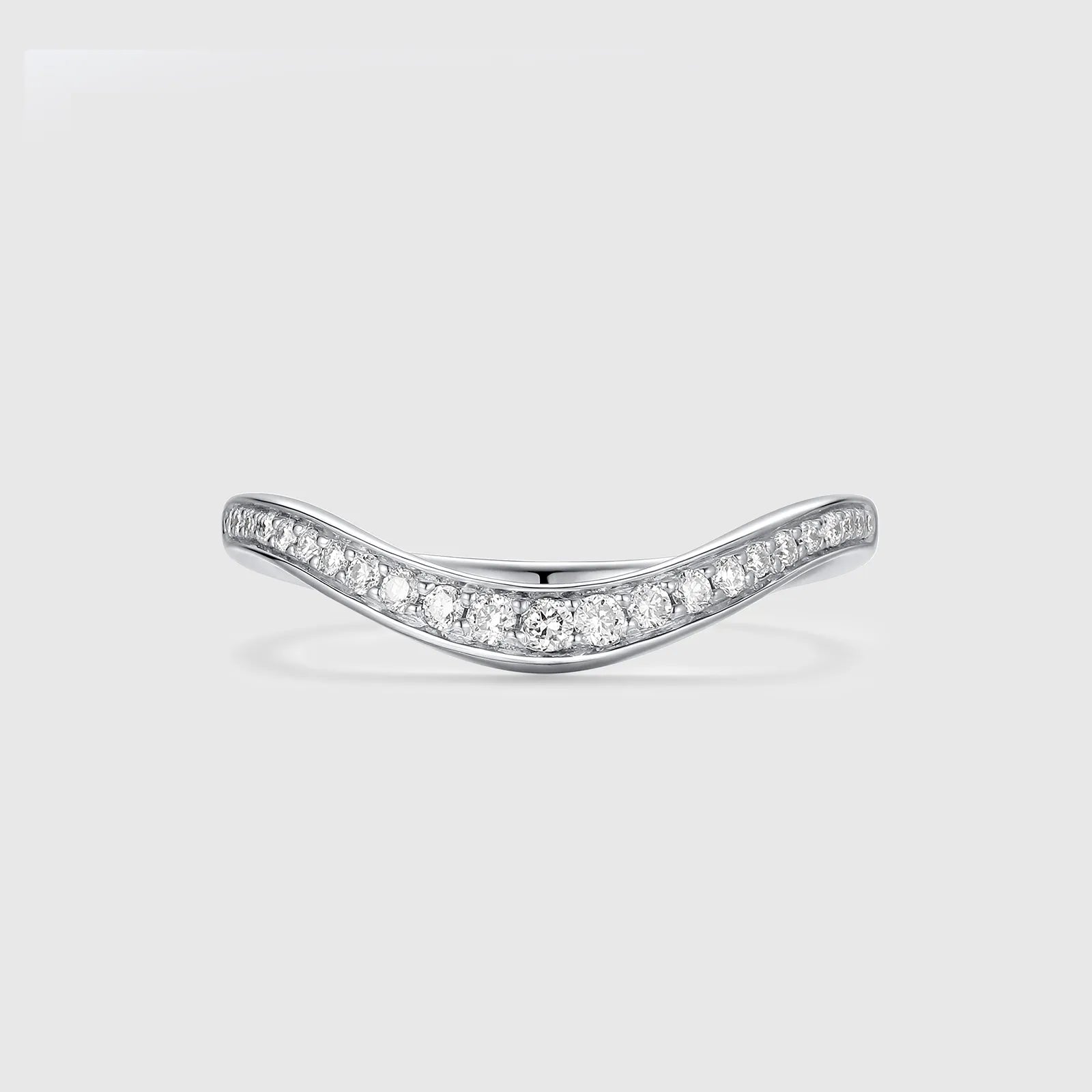 Diamond pave band ring, Brilliant Smile-V