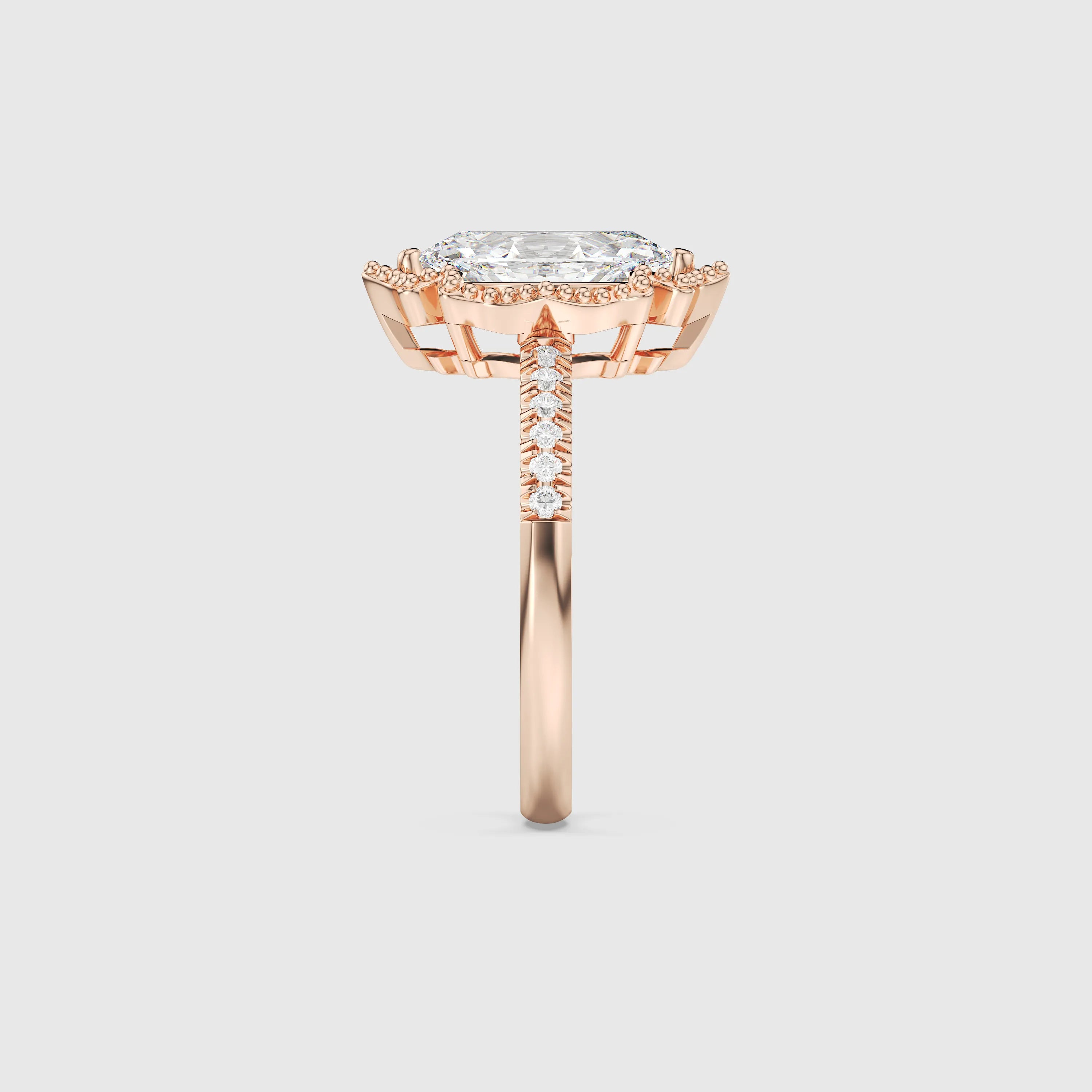Bague de mariage avec diamant de laboratoire Royal Artistic Marquise de 1,0 ct