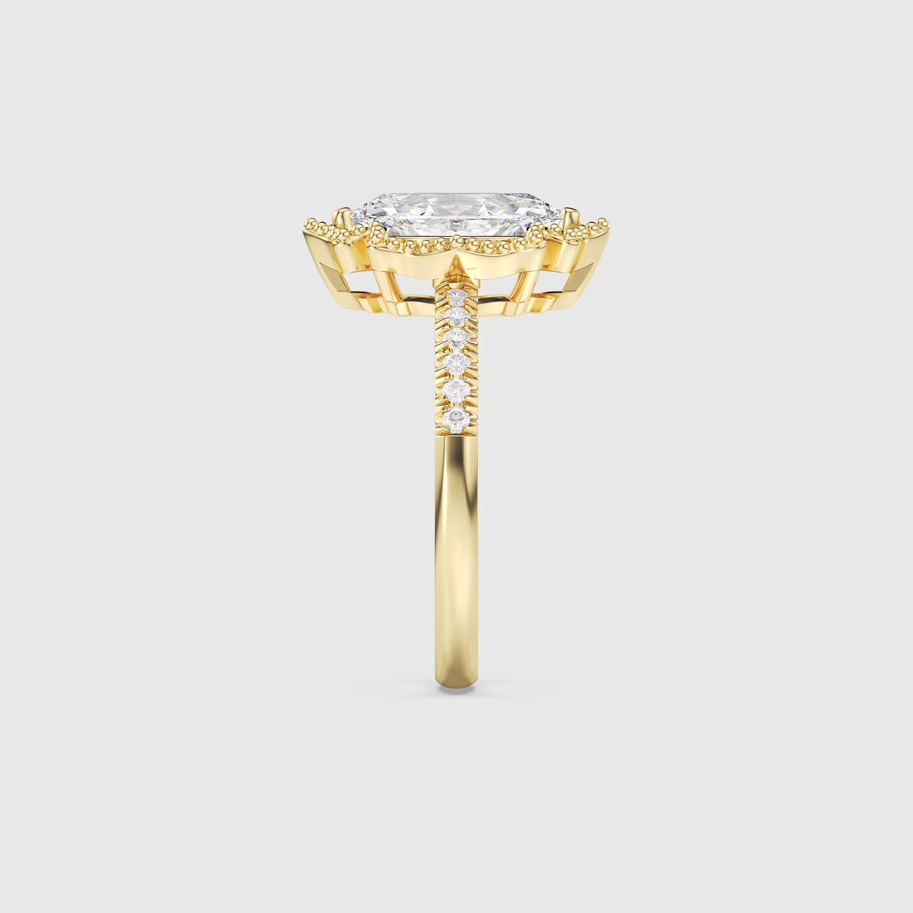 Bague de mariage avec diamant de laboratoire Royal Artistic Marquise de 1,0 ct