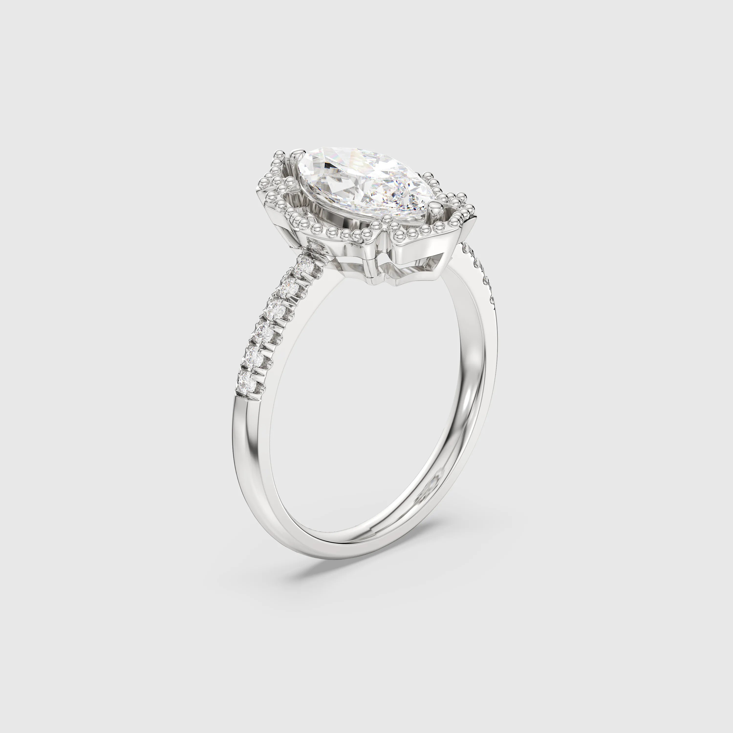 Bague de mariage avec diamant de laboratoire Royal Artistic Marquise de 1,0 ct