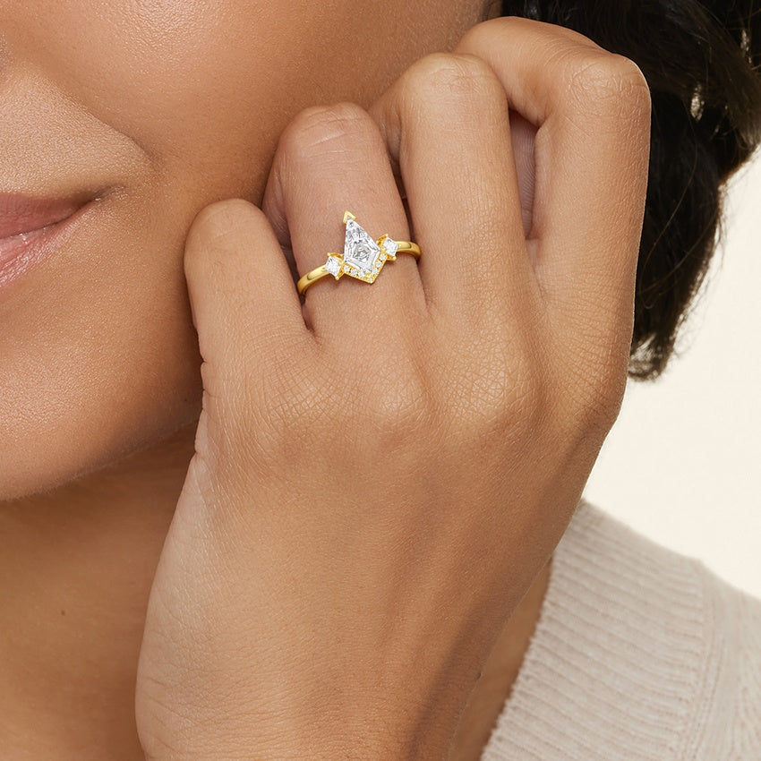 Regal Kite-Cut Diamond Cluster Ring