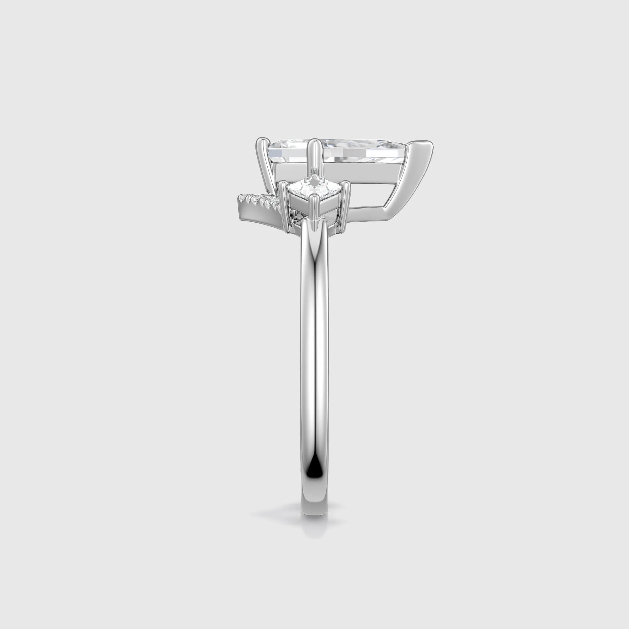Nexus |1-3ct Kite Cut Lab Diamond Gold Geometric Golden Ring