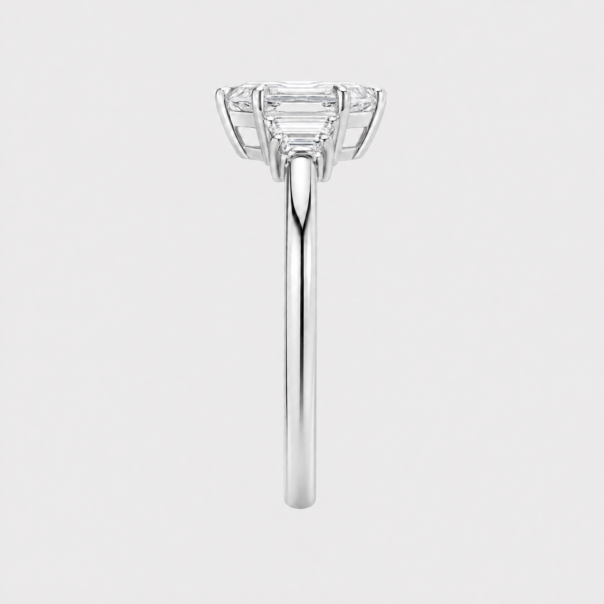 Aegis | Hexagon Drei-Stein Lab Grown Diamant Ring