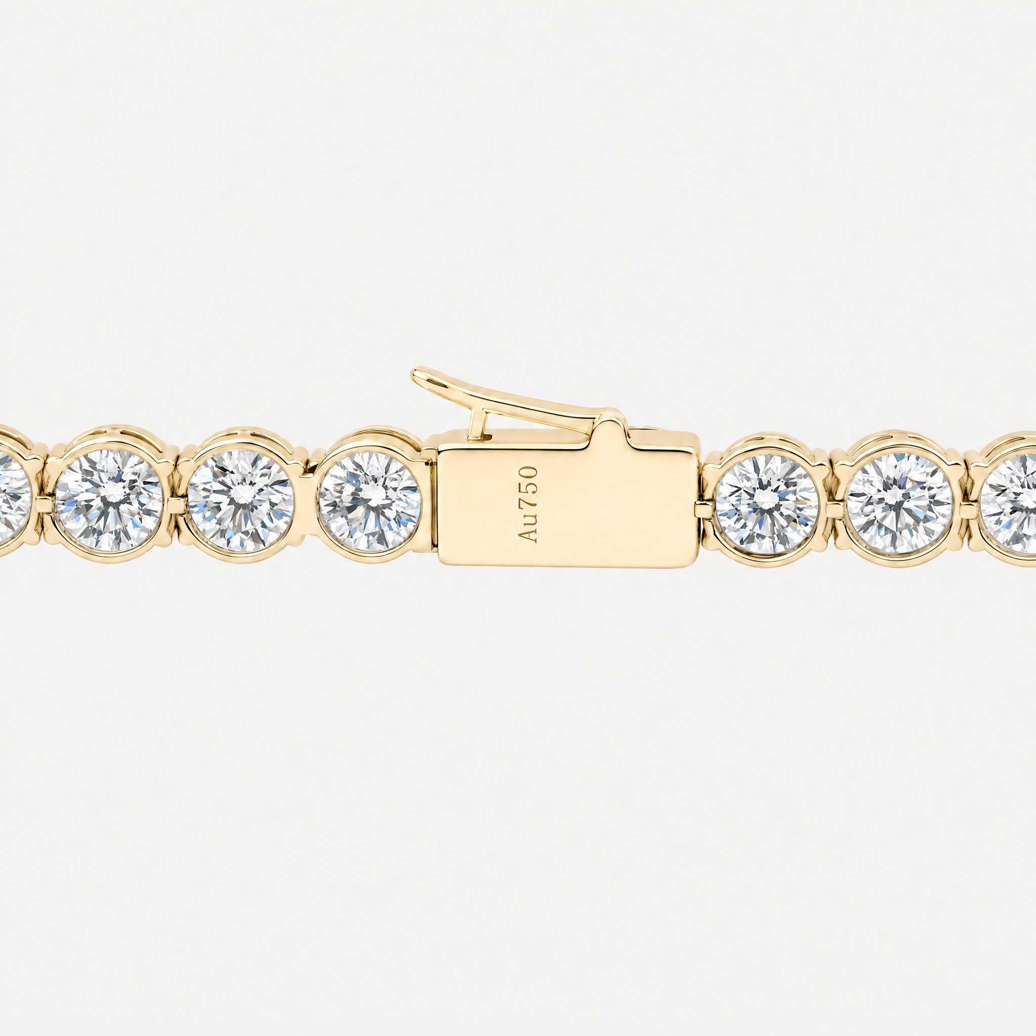 8.5ct Round Lab Diamond Tennis Bracelet in Solid Gold