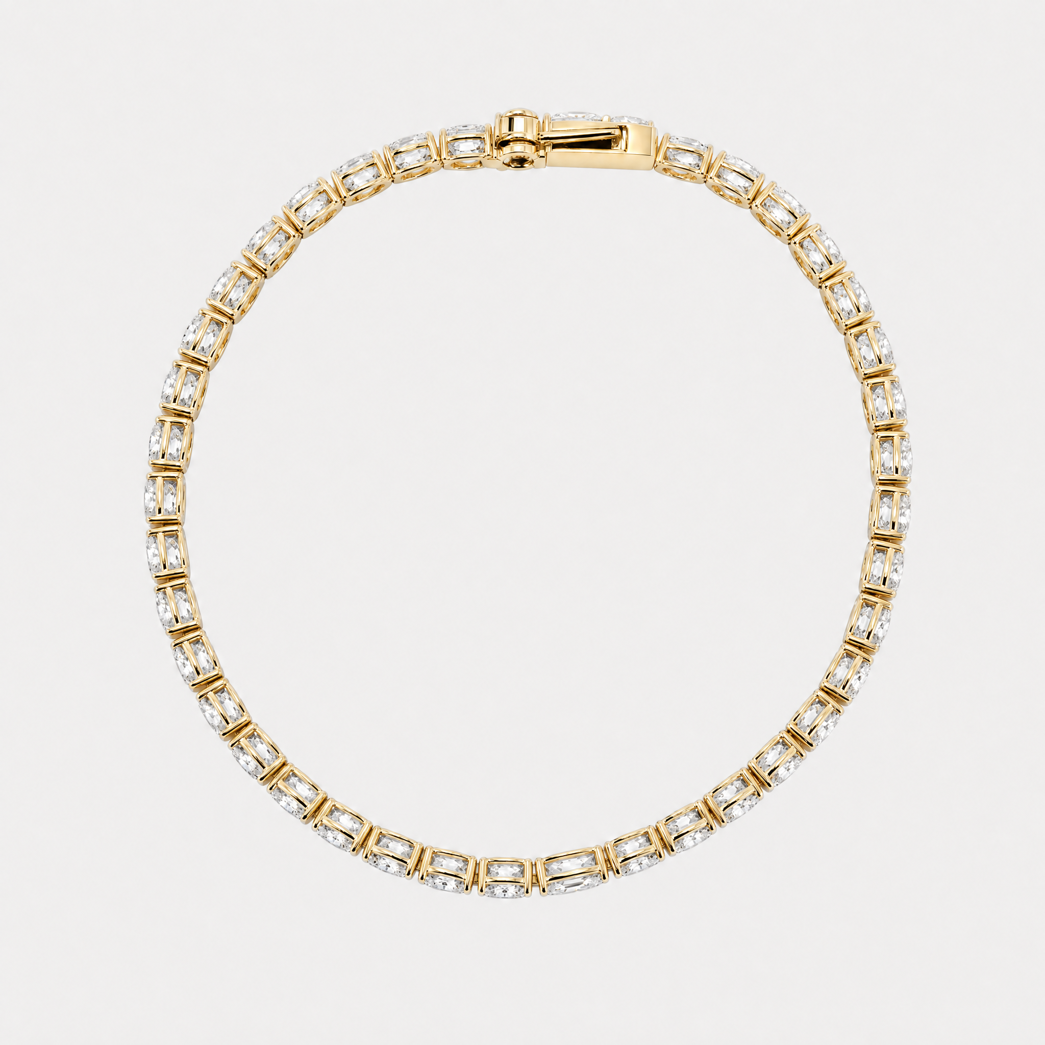 8.5ct Round Lab Diamond Tennis Bracelet in Solid Gold