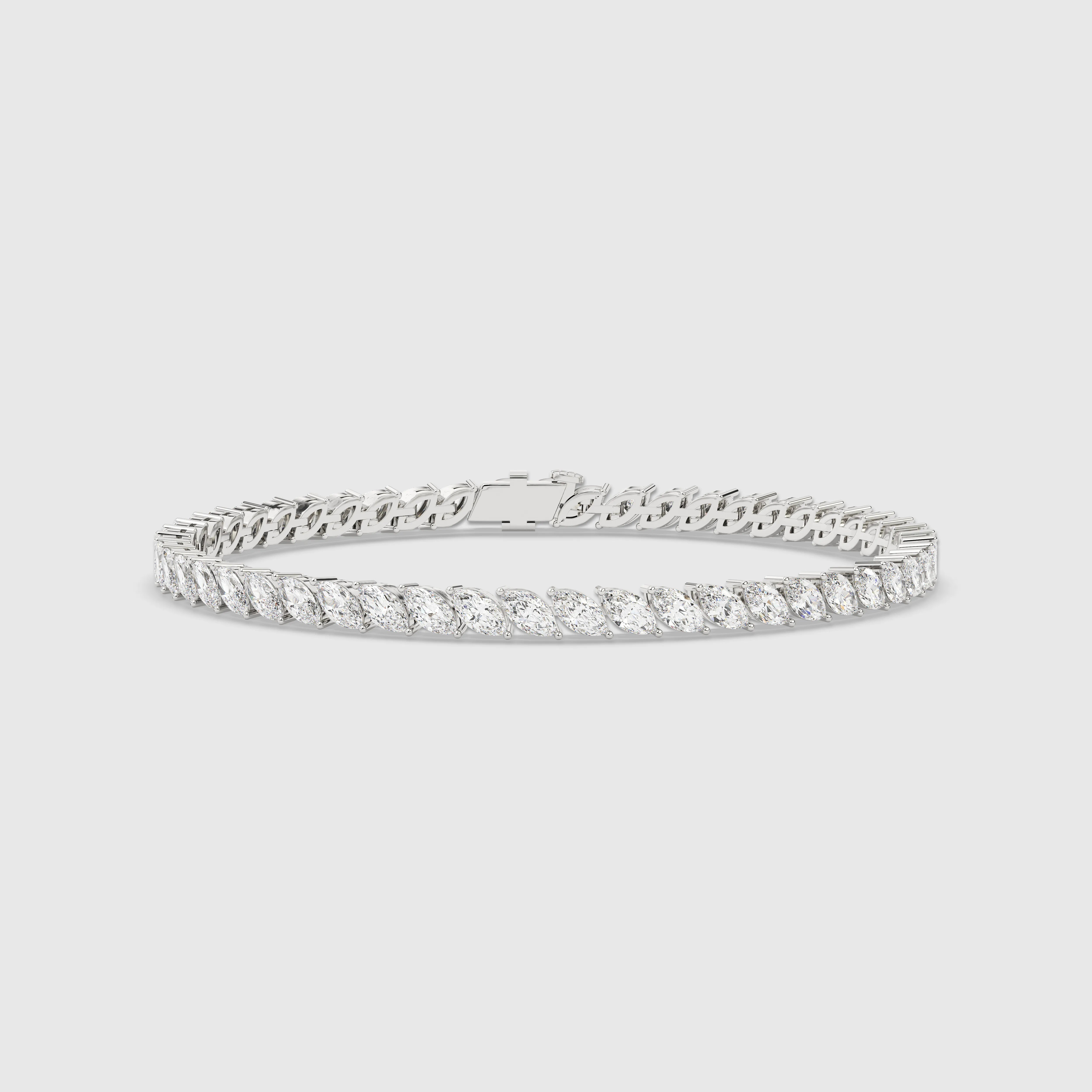 Natural Inspired Marquise Diamond Tennis Bracelet
