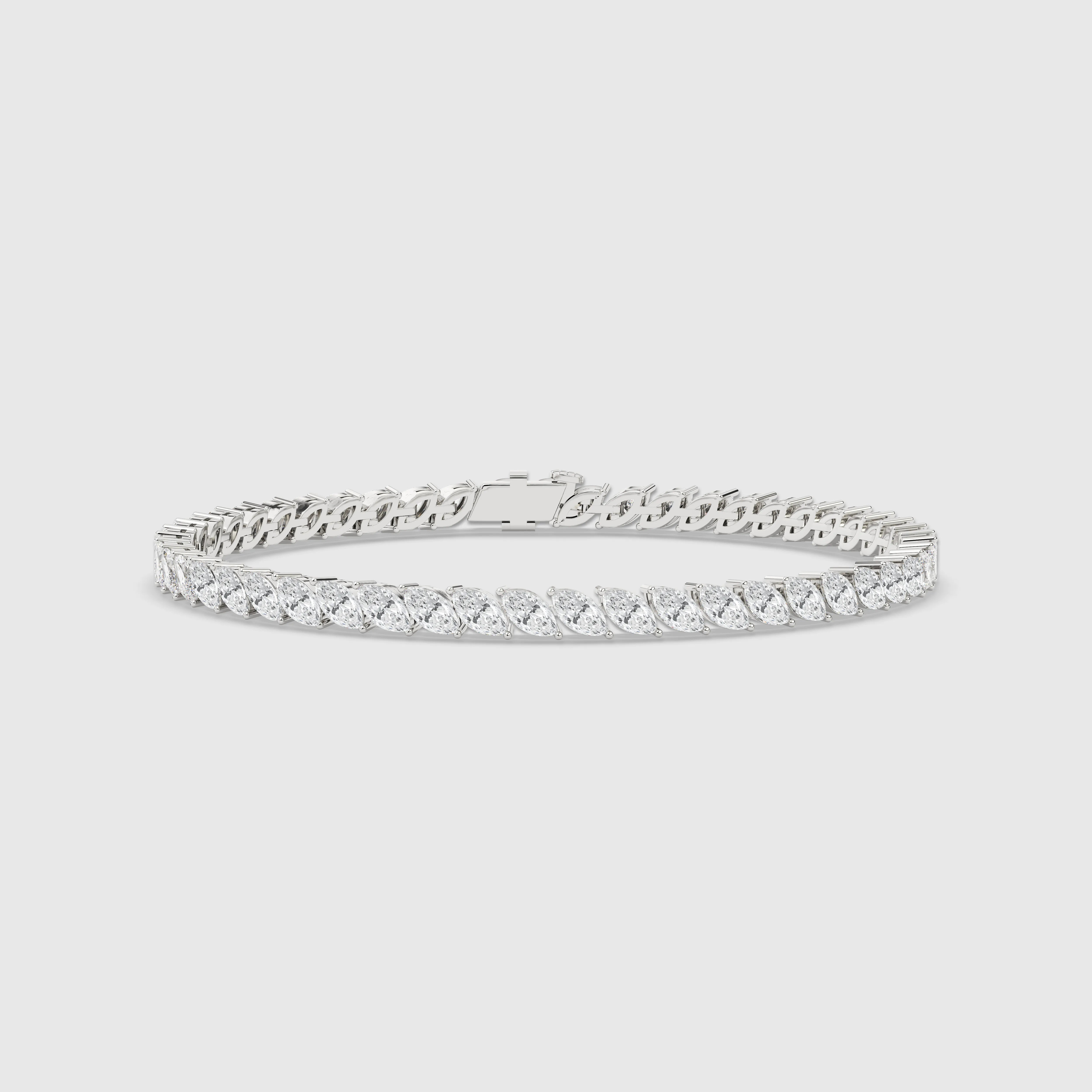 Natural Inspired Marquise Diamond Tennis Bracelet