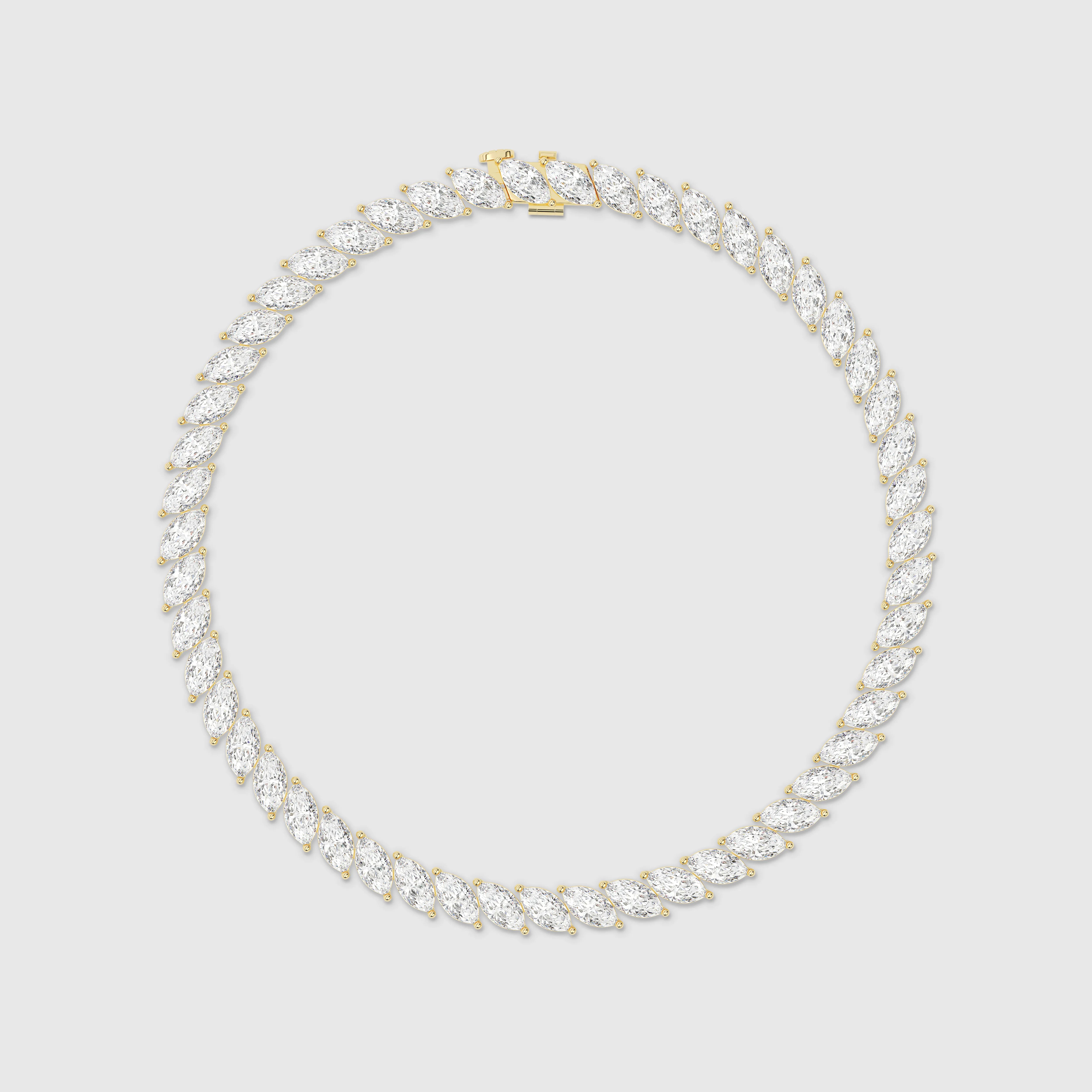 Natural Inspired Marquise Diamond Tennis Bracelet