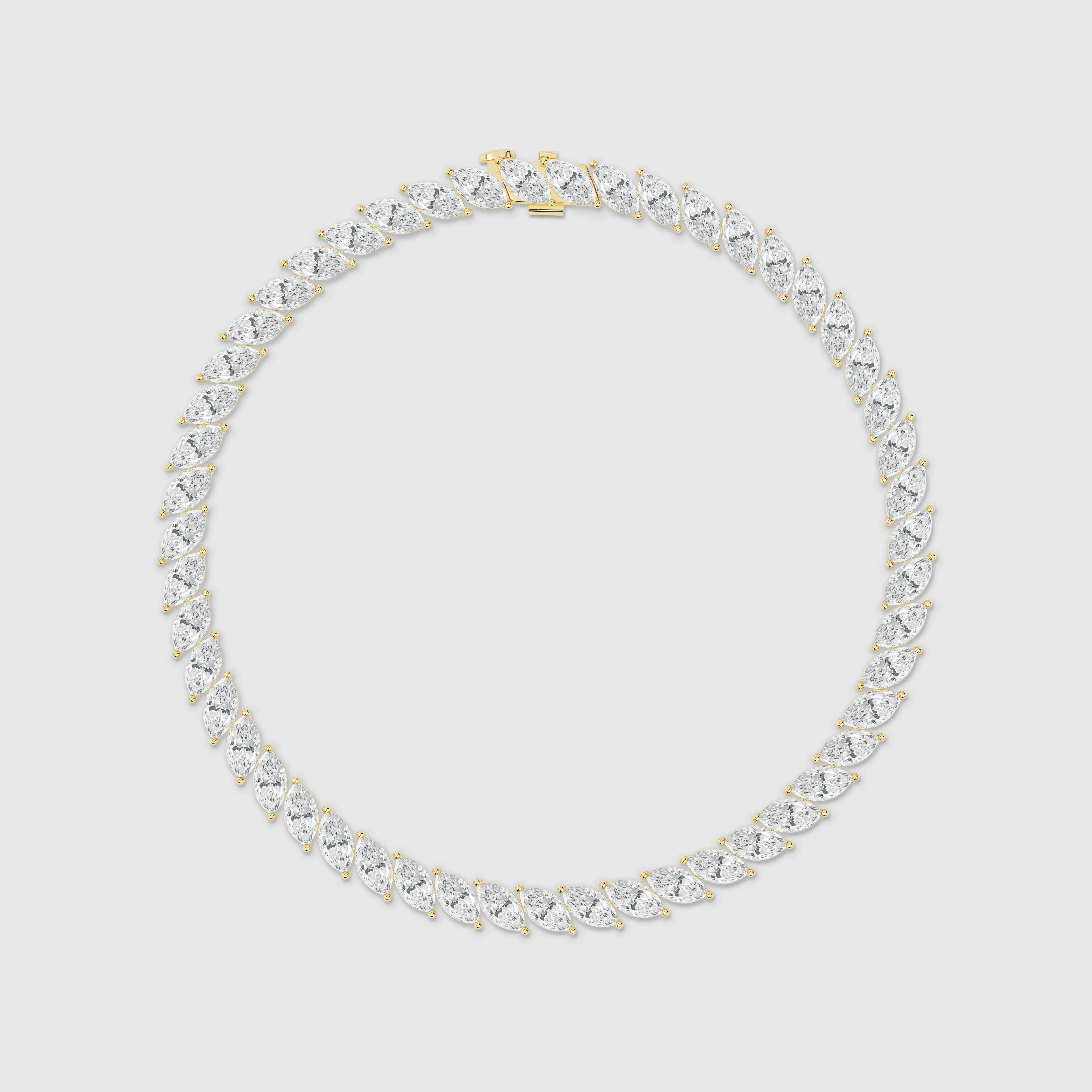 Natural Inspired Marquise Diamond Tennis Bracelet