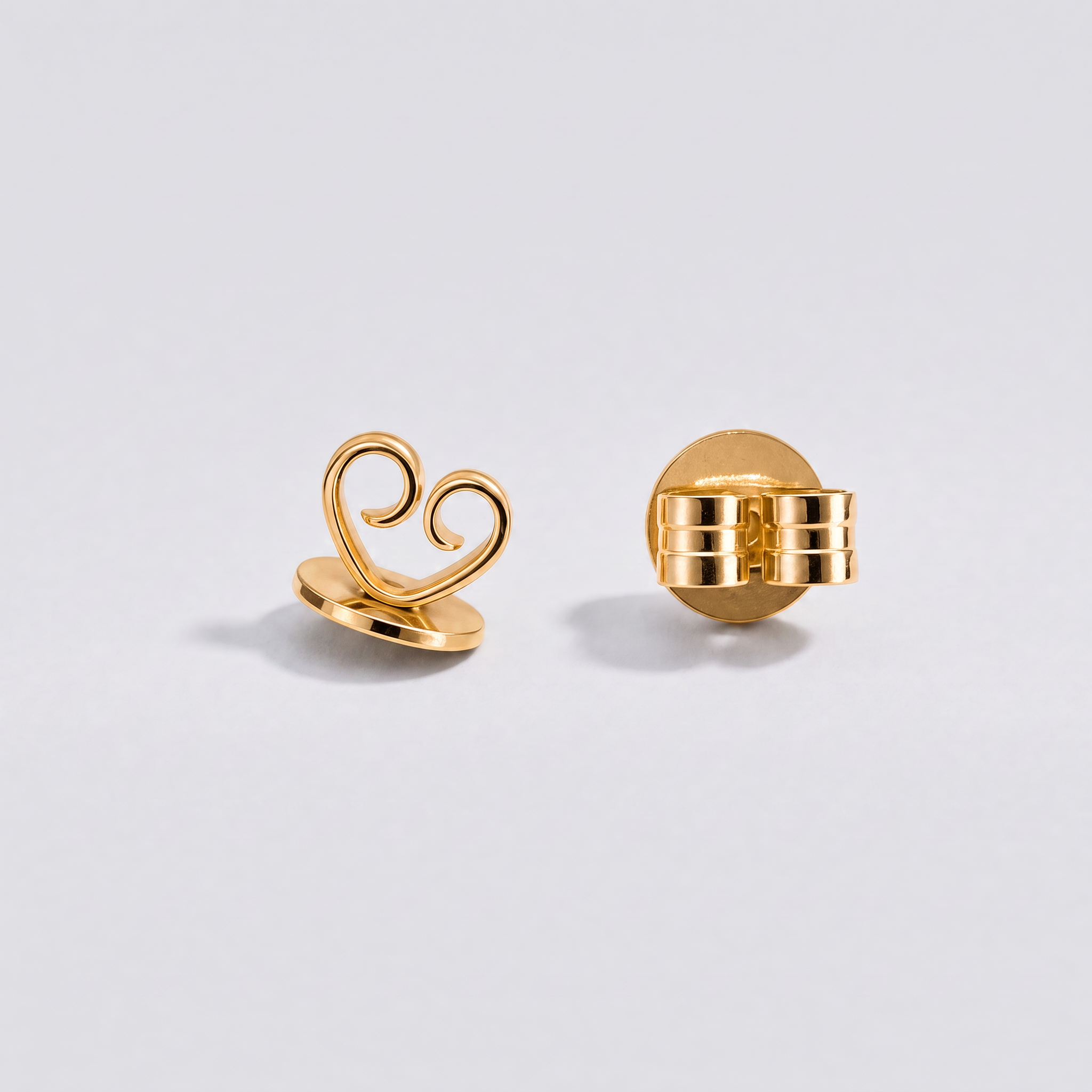 Round Lab Gemstone Stud Earrings with Minimal-Prong Setting