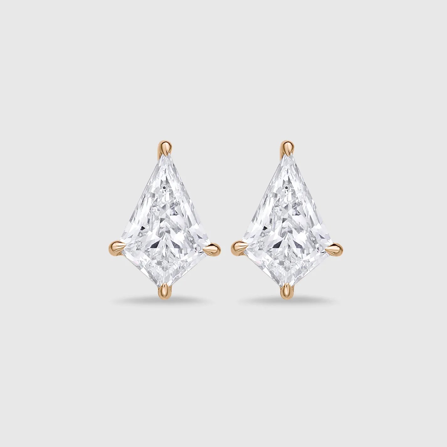 Kite Cut Diamond Stud Classic Earrings