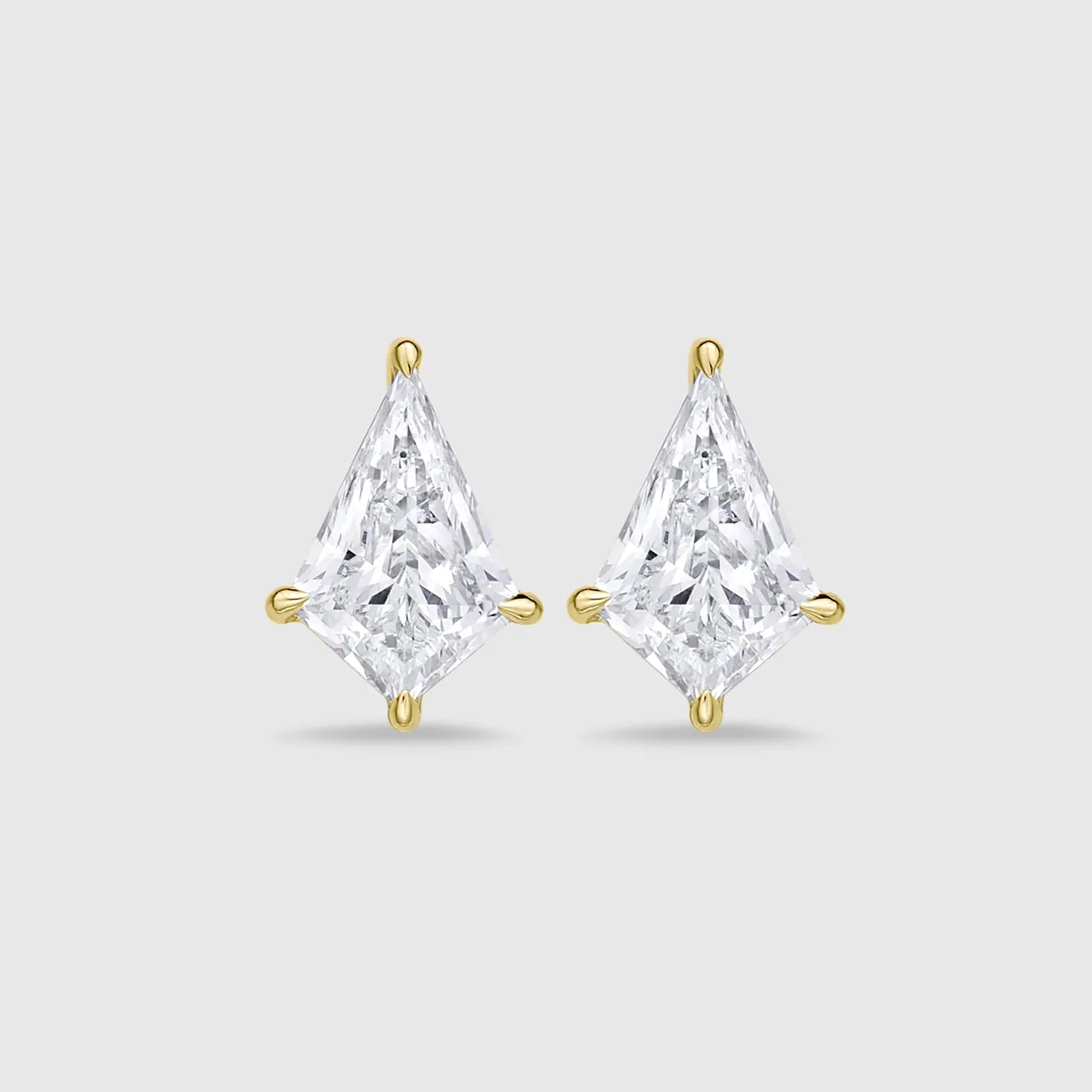 Kite Cut Diamond Stud Classic Earrings