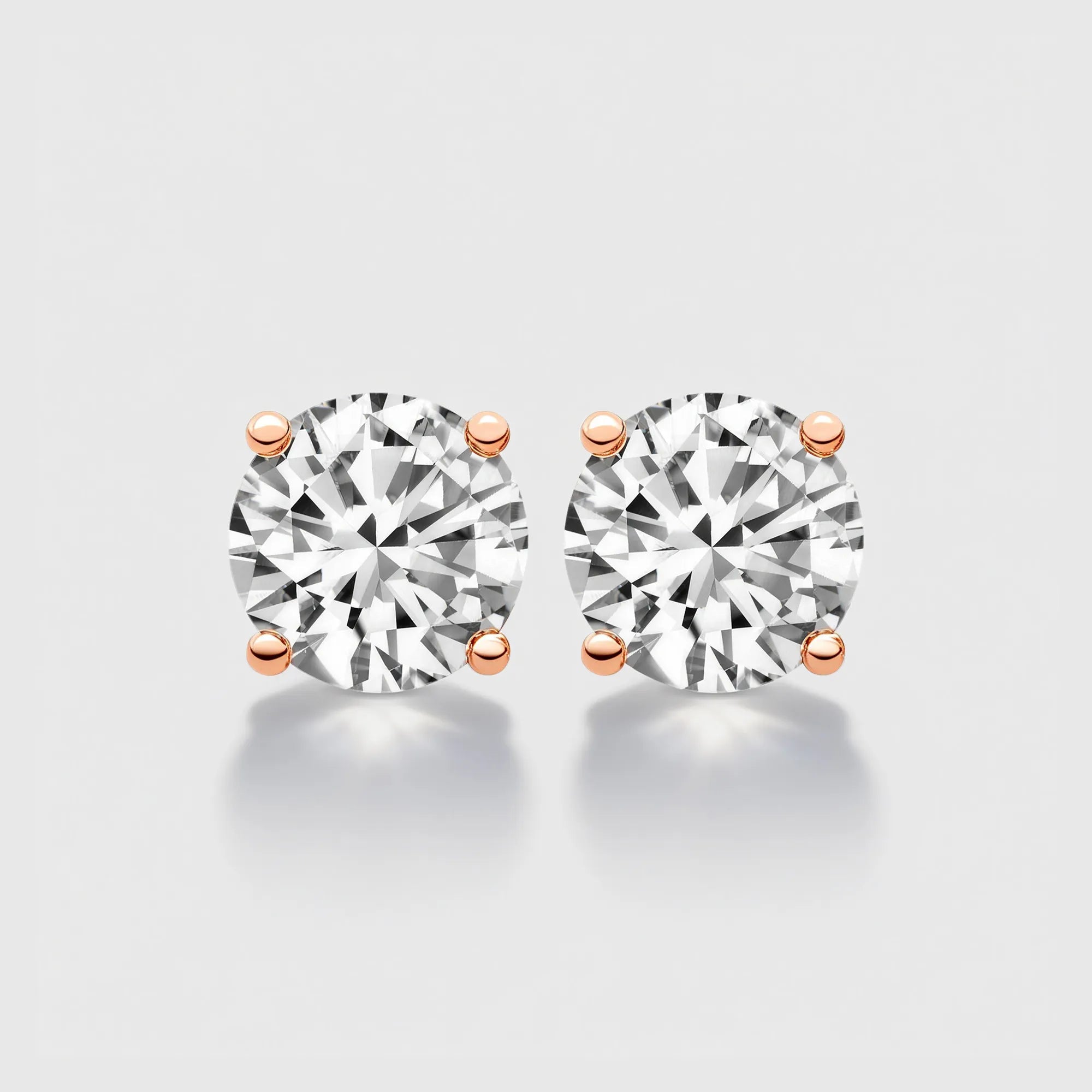 Round Cut Solitaire Lab Diamond Jewelry Set 1.5CT | Necklace & Stud Earrings