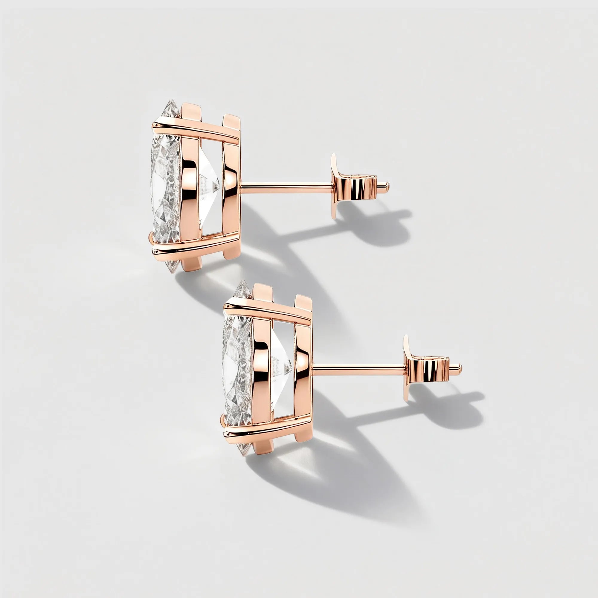 Oval Cut Classic Solitaire Stud Earrings