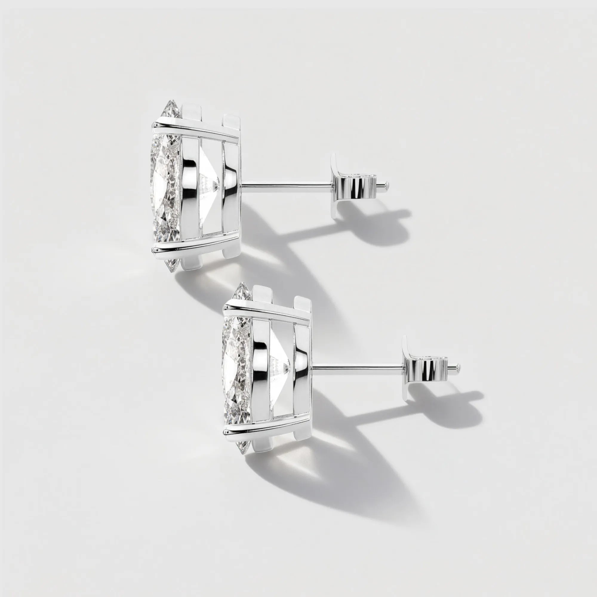 Oval Cut Classic Solitaire Stud Earrings