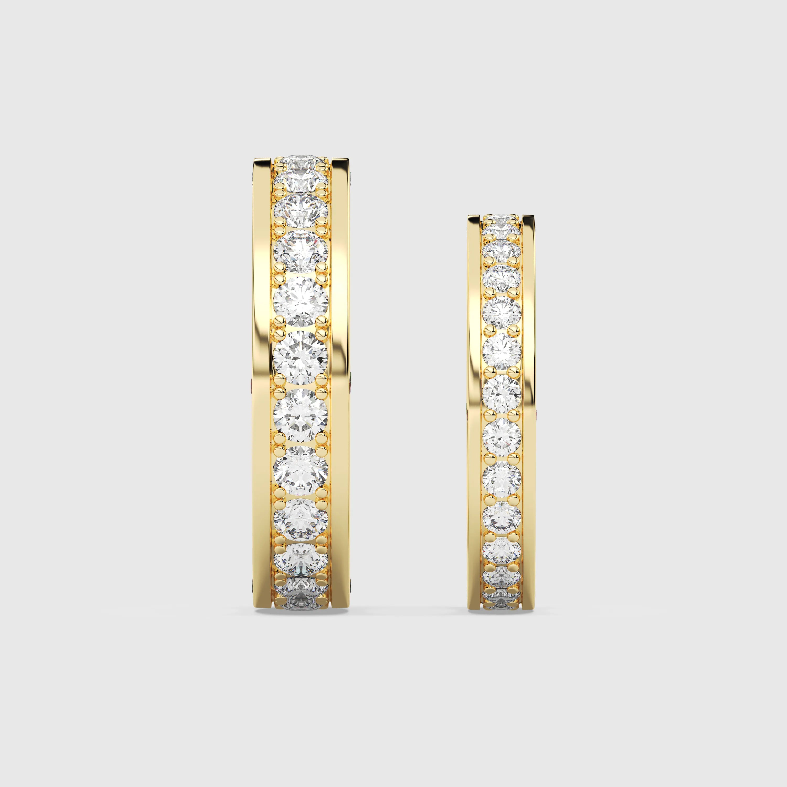 Lab Diamond Eternity Couple Ring 2PCs