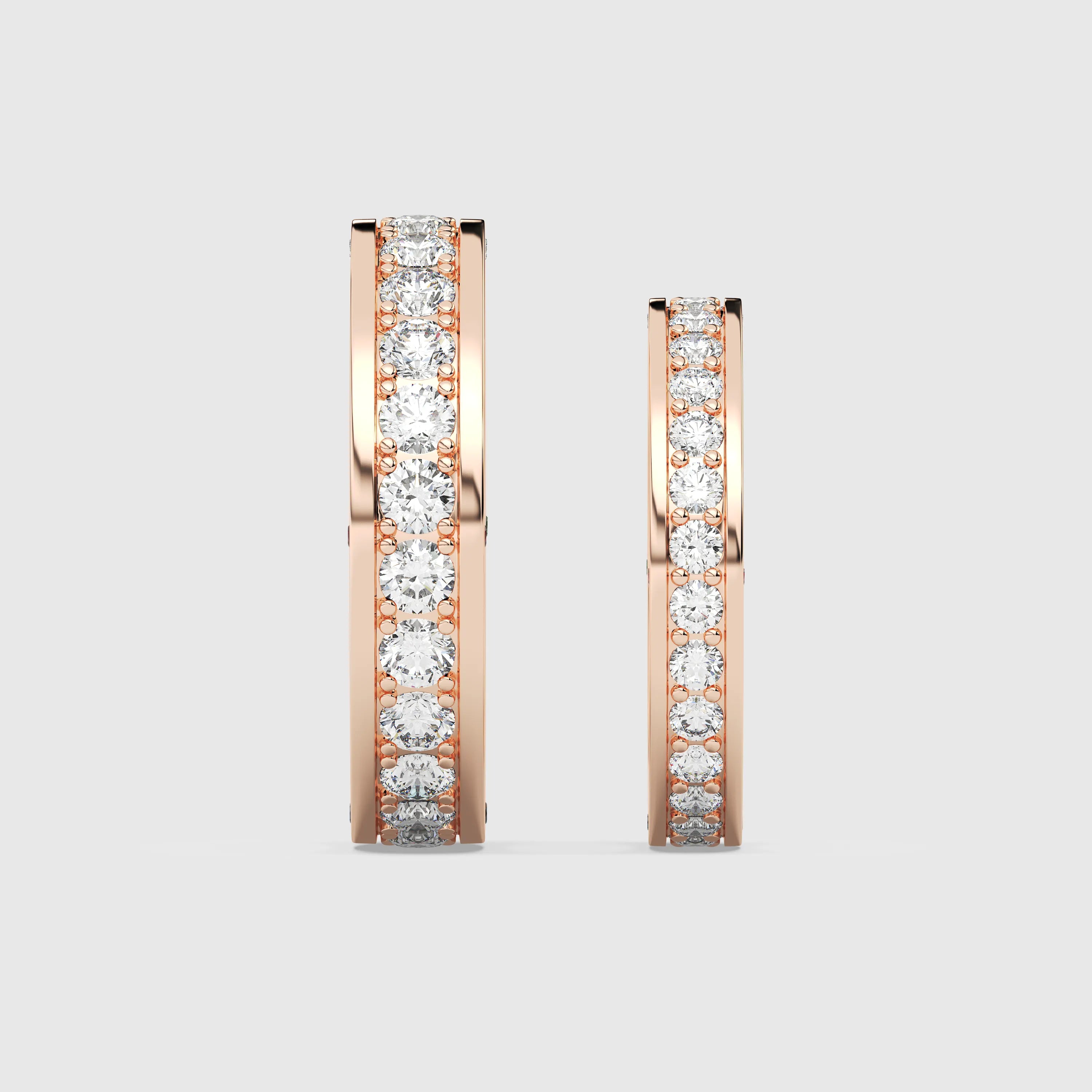 Lab Diamond Eternity Couple Ring 2PCs