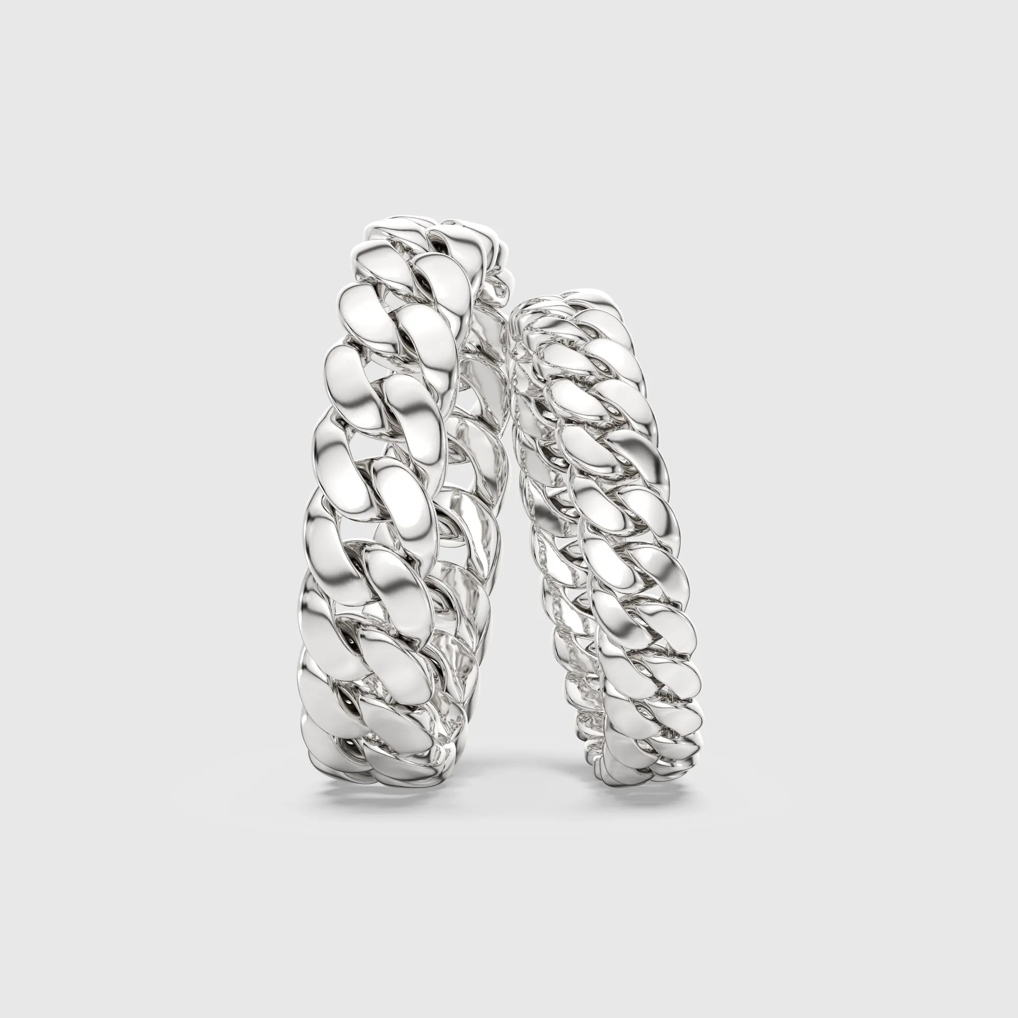 Cuban Eternity Couple Ring 2PCs
