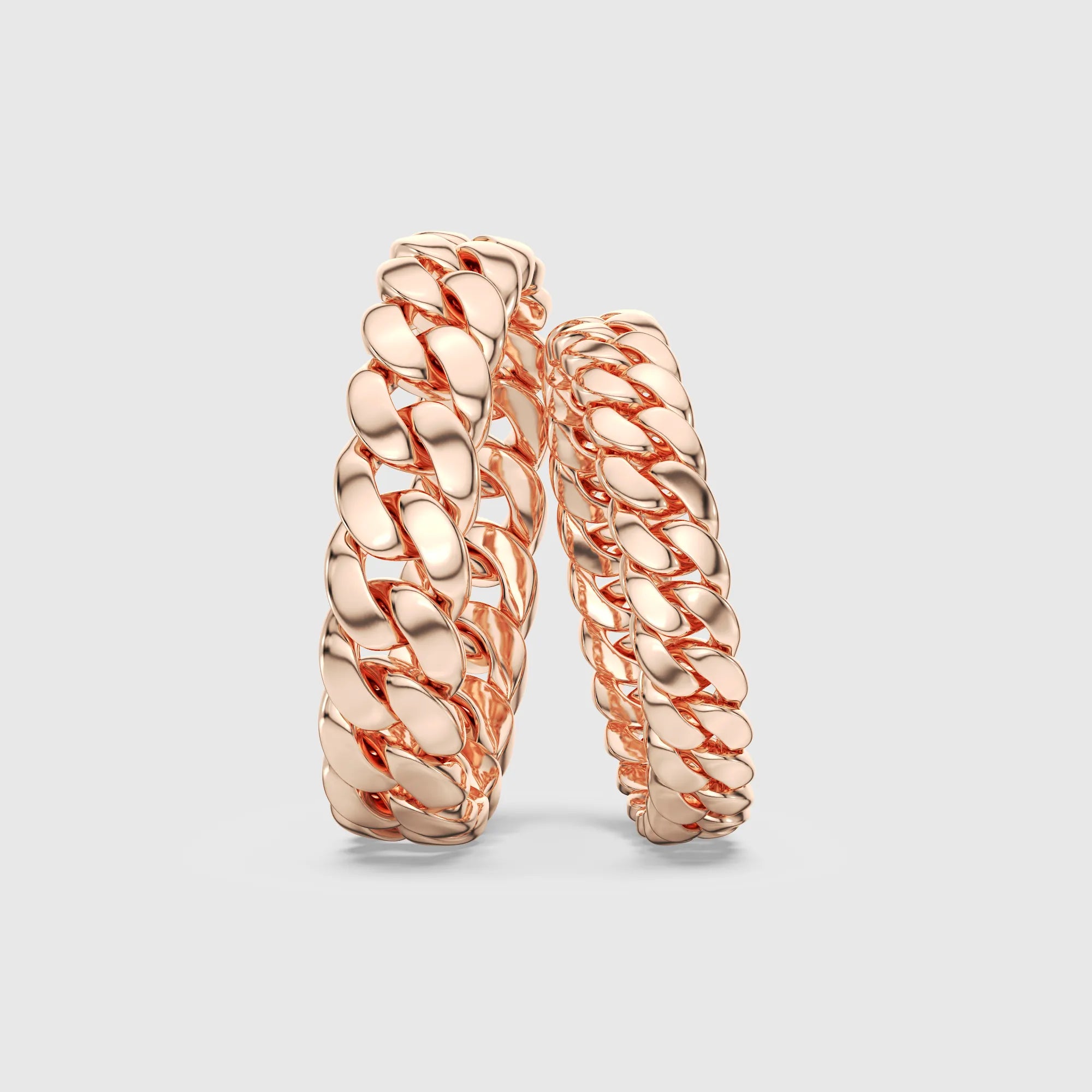 Cuban Eternity Couple Ring 2PCs