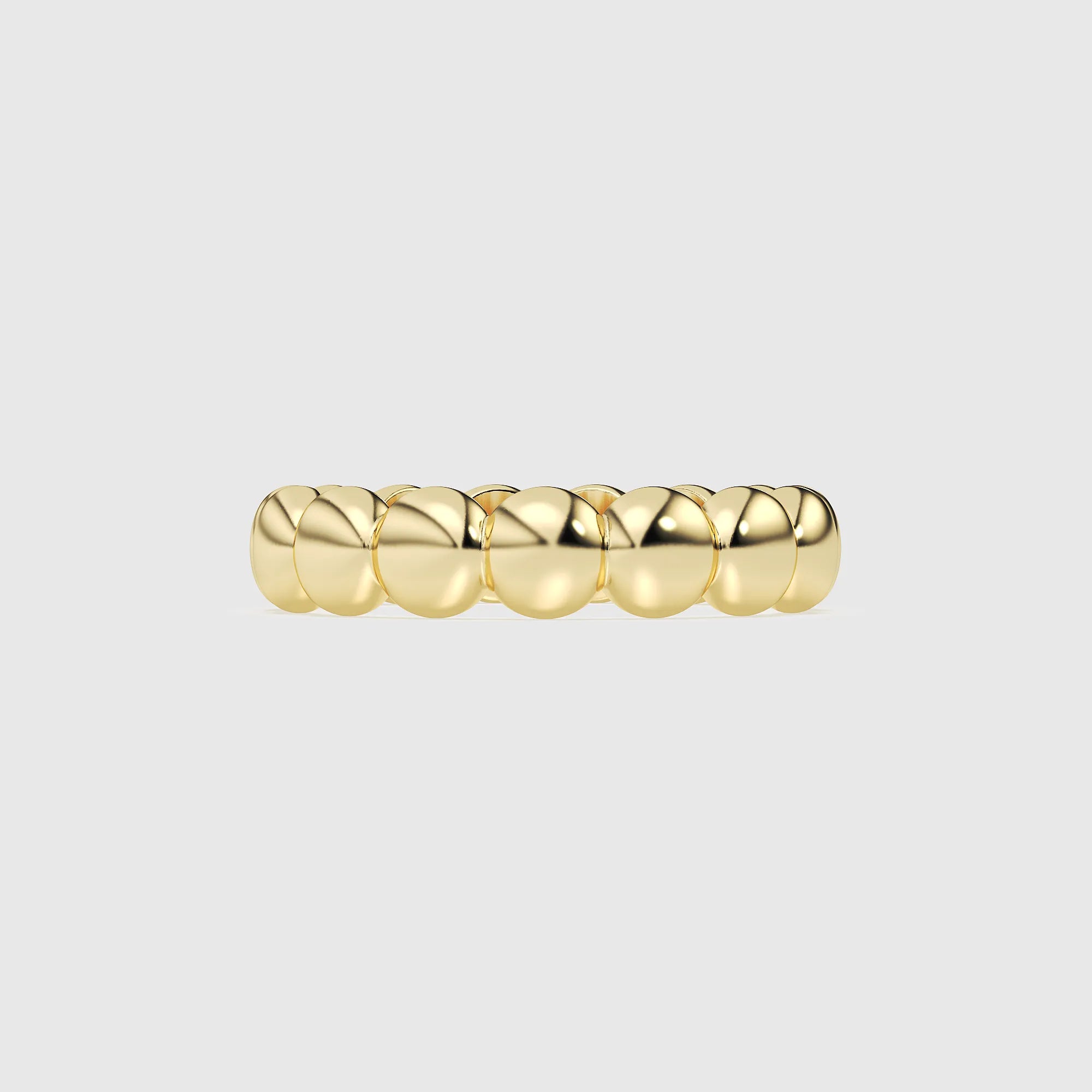 Classic Beaded Golden Ring For Him