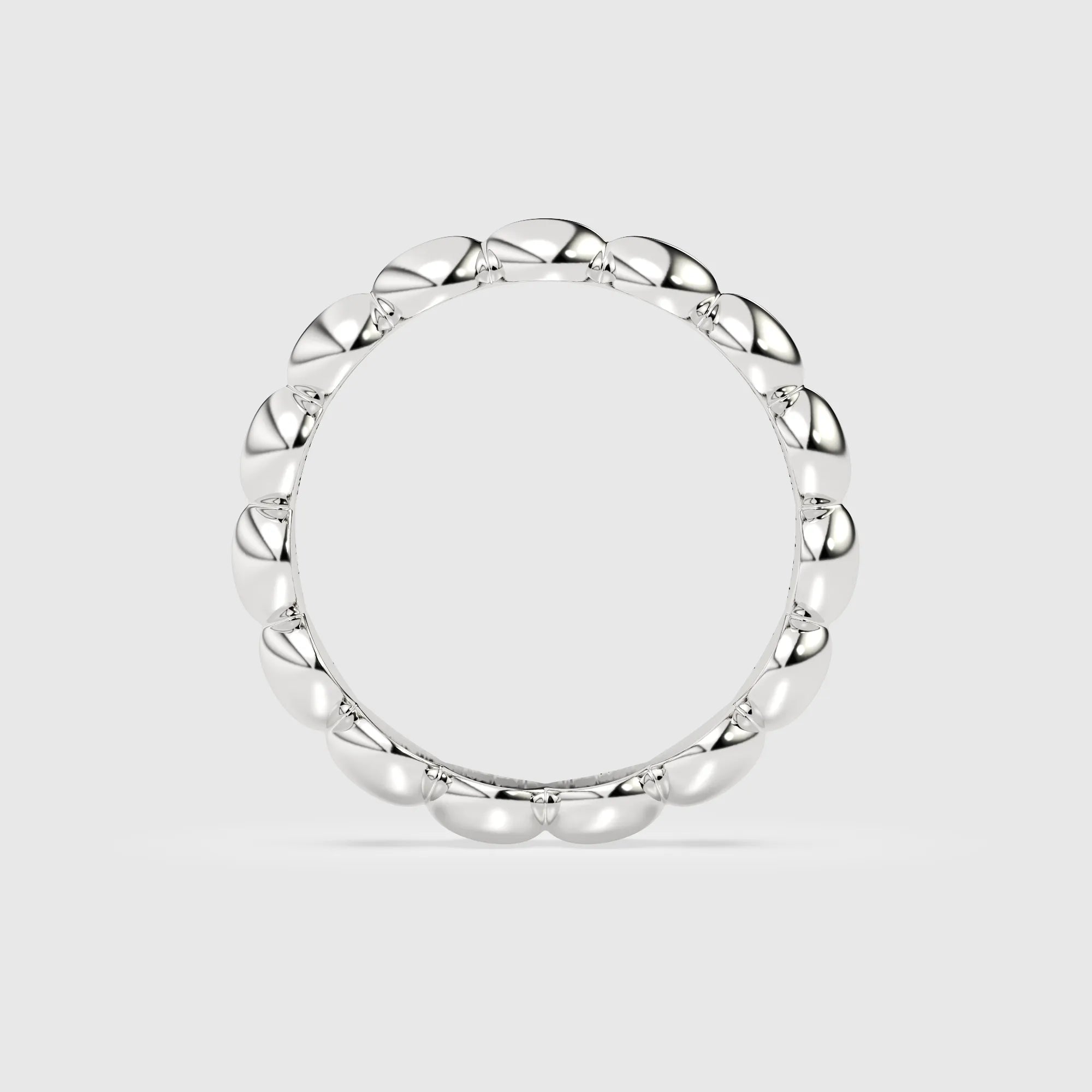 Classic Beaded Golden Ring For Him