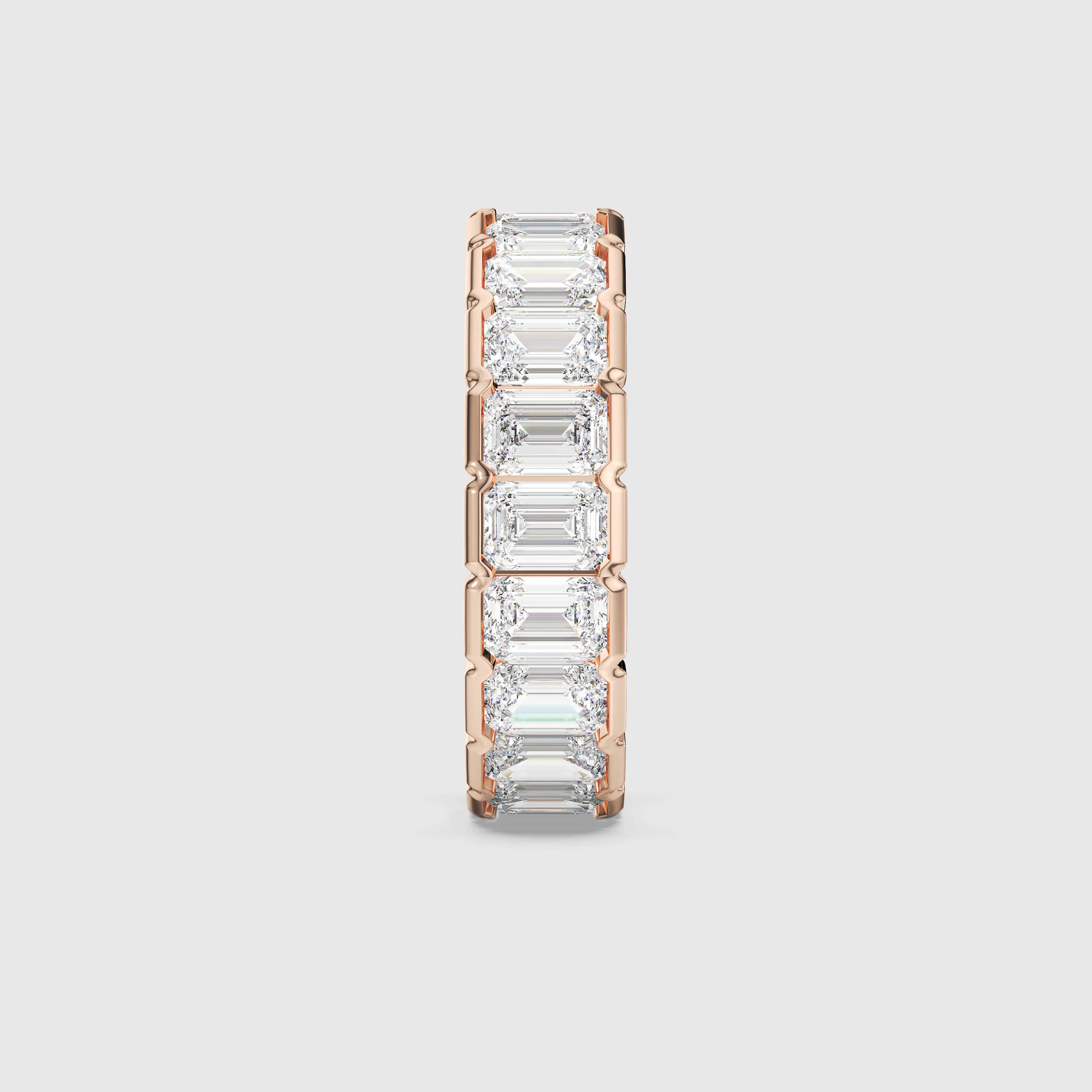 Modern Romance – Snag-Free Sparkle Emerald-Cut Lab Diamond Eternity Band