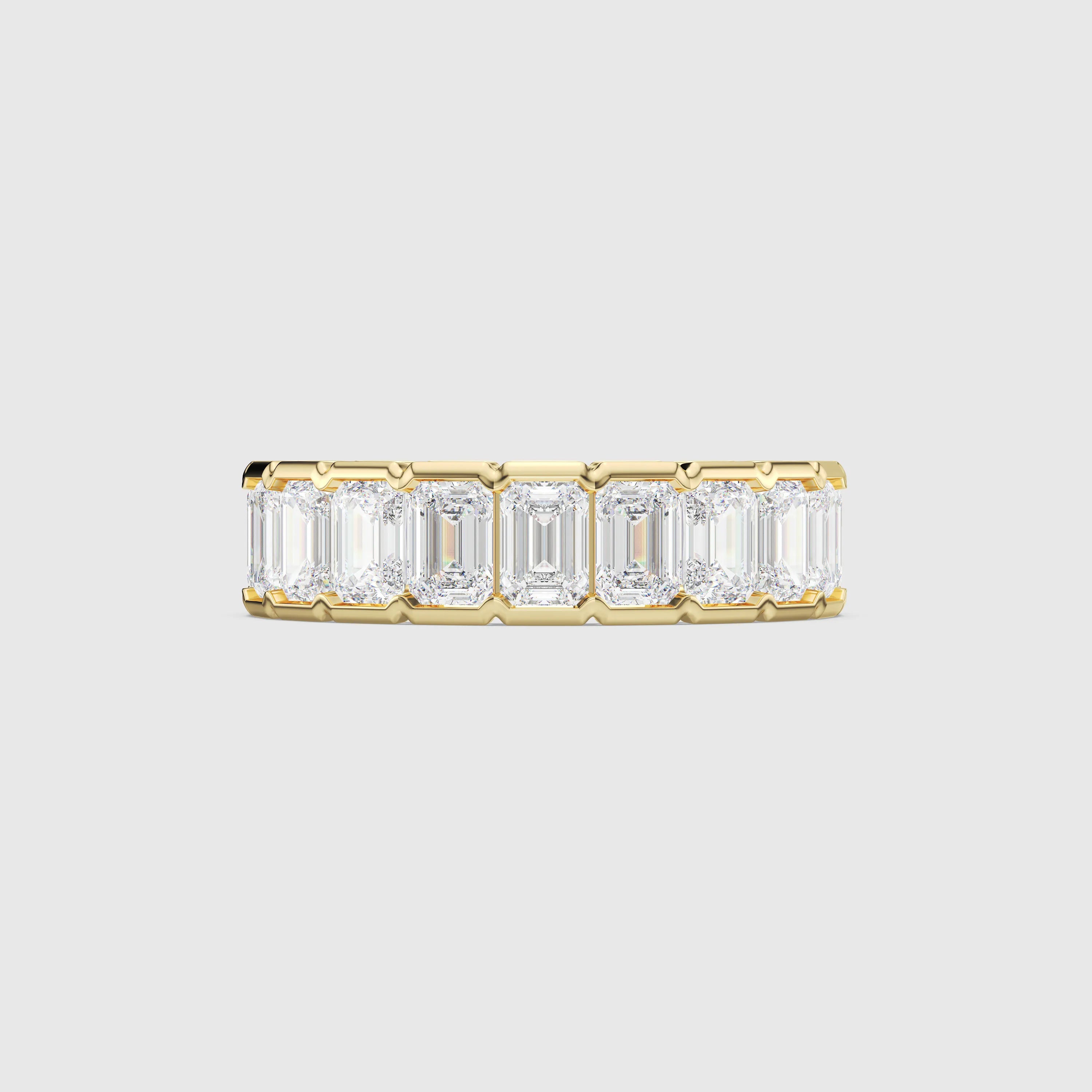 Modern Romance – Snag-Free Sparkle Emerald-Cut Lab Diamond Eternity Band