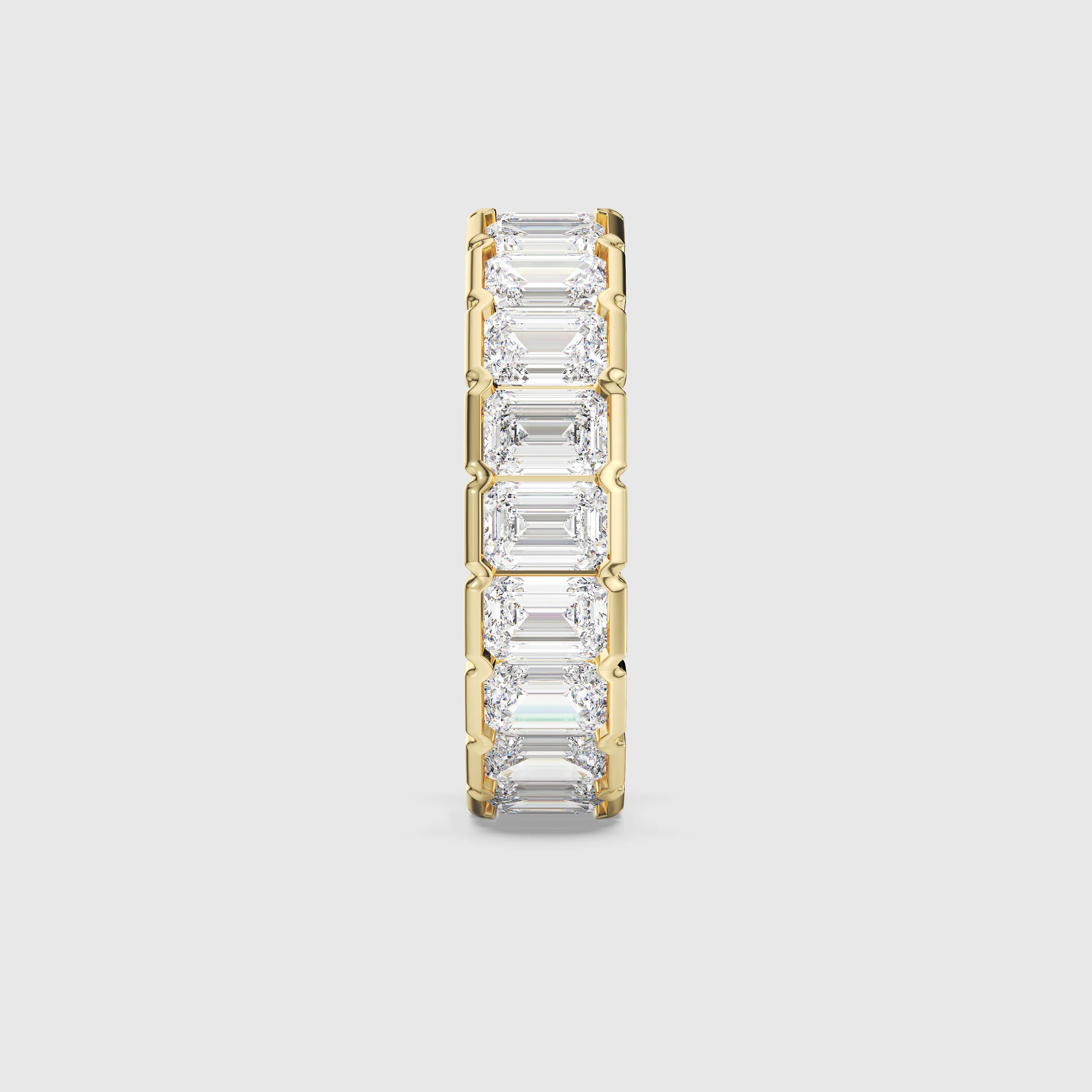 Modern Romance – Snag-Free Sparkle Emerald-Cut Lab Diamond Eternity Band