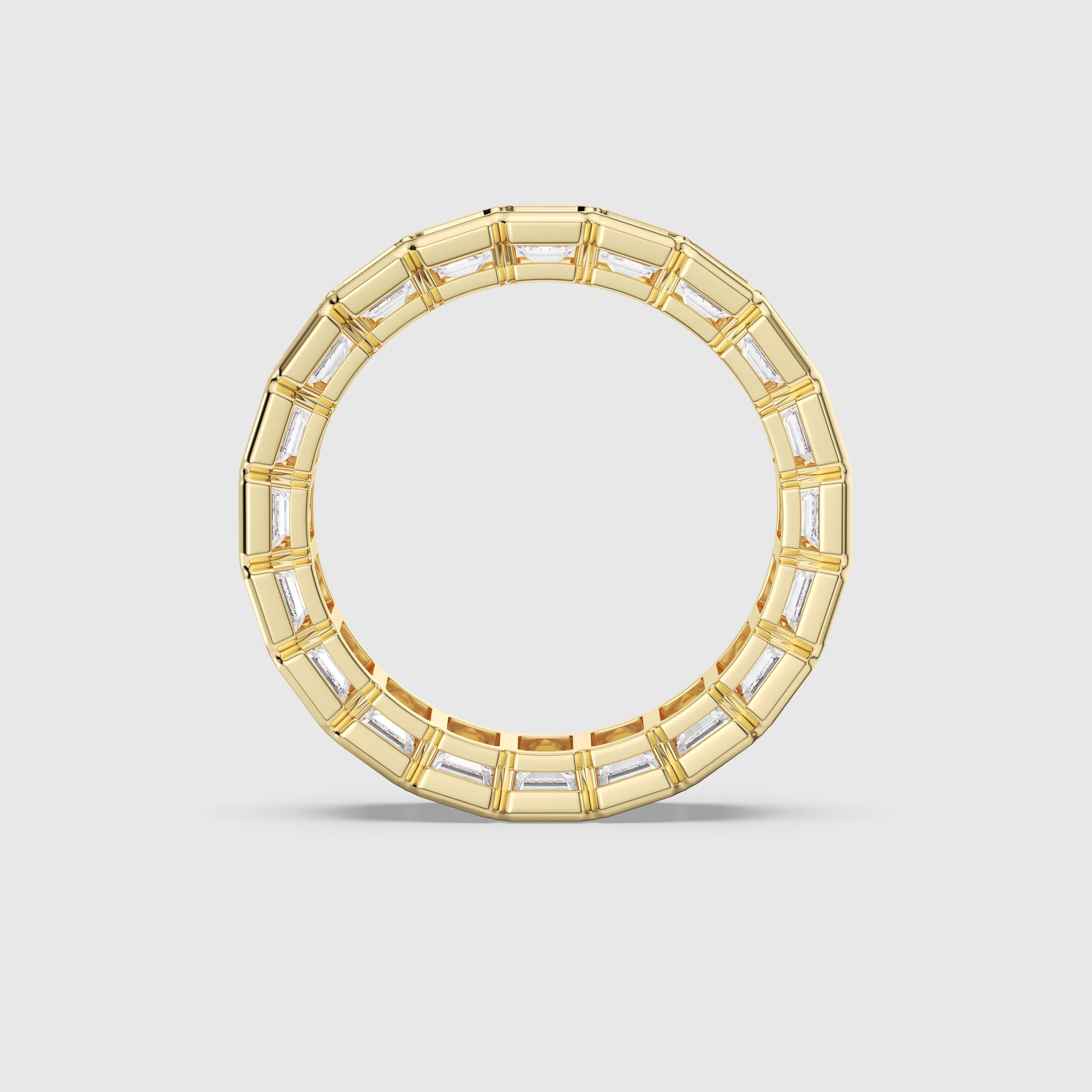 Modern Romance – Snag-Free Sparkle Emerald-Cut Lab Diamond Eternity Band