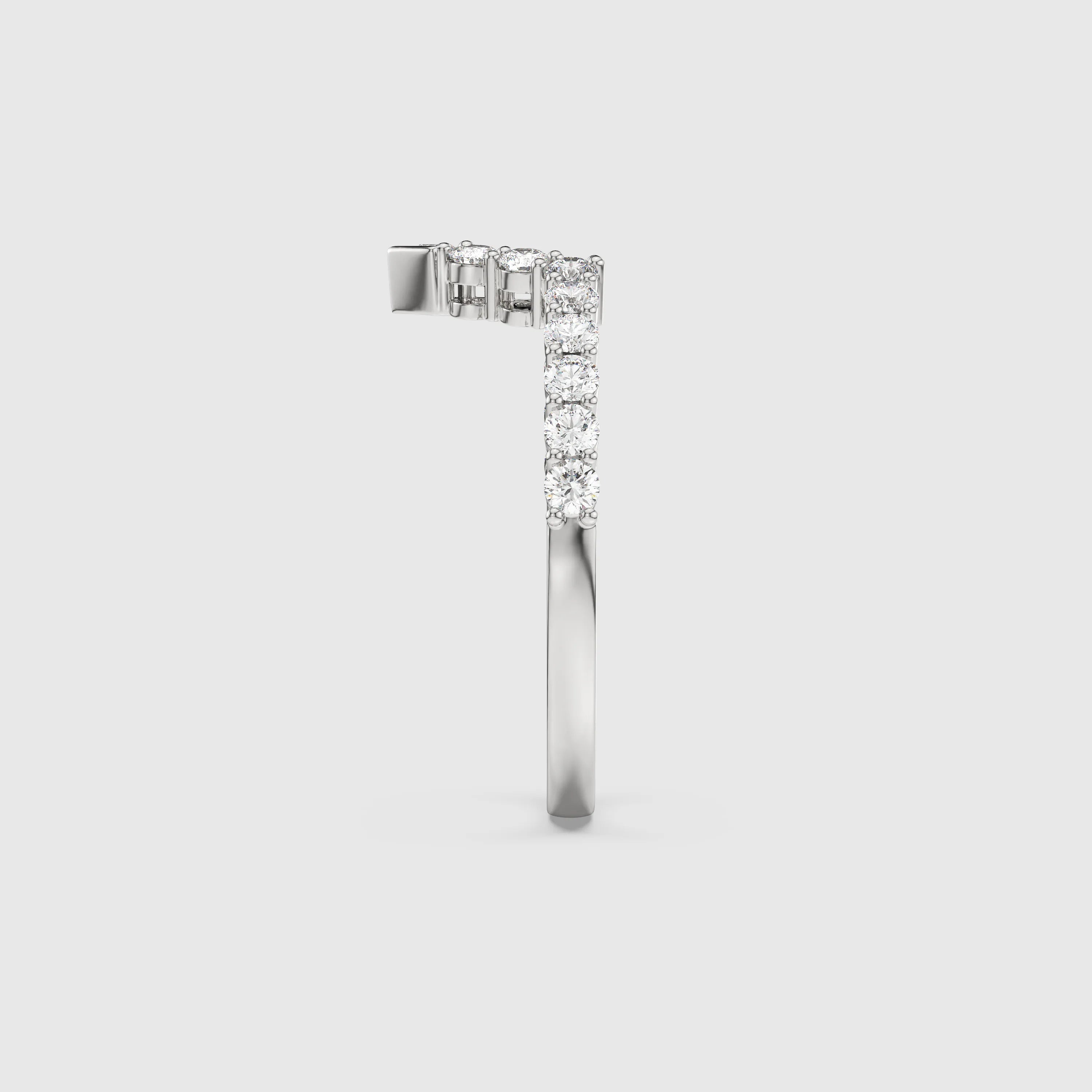 Luxury V-Shape Diamond Wedding Ring