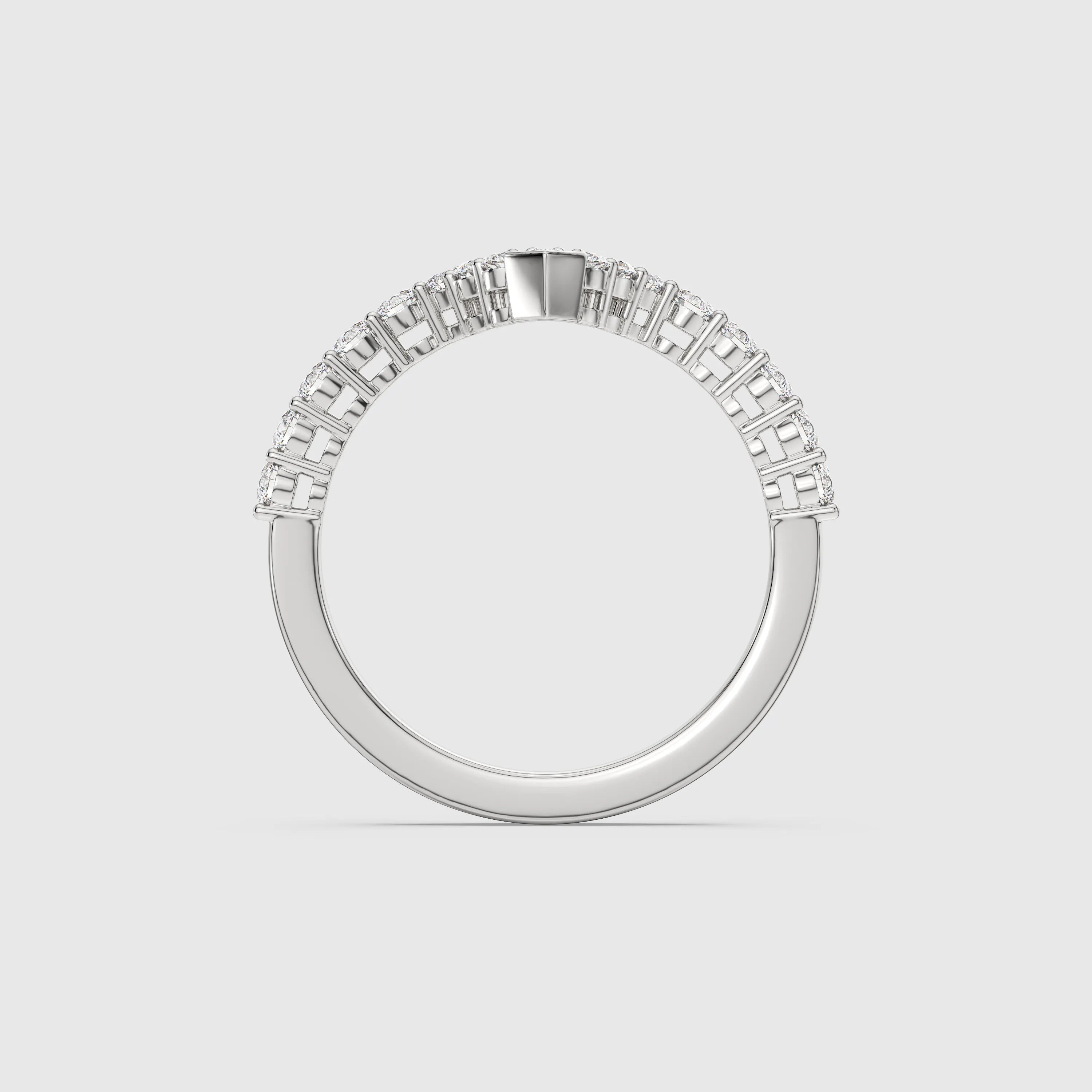 Luxury V-Shape Diamond Wedding Ring