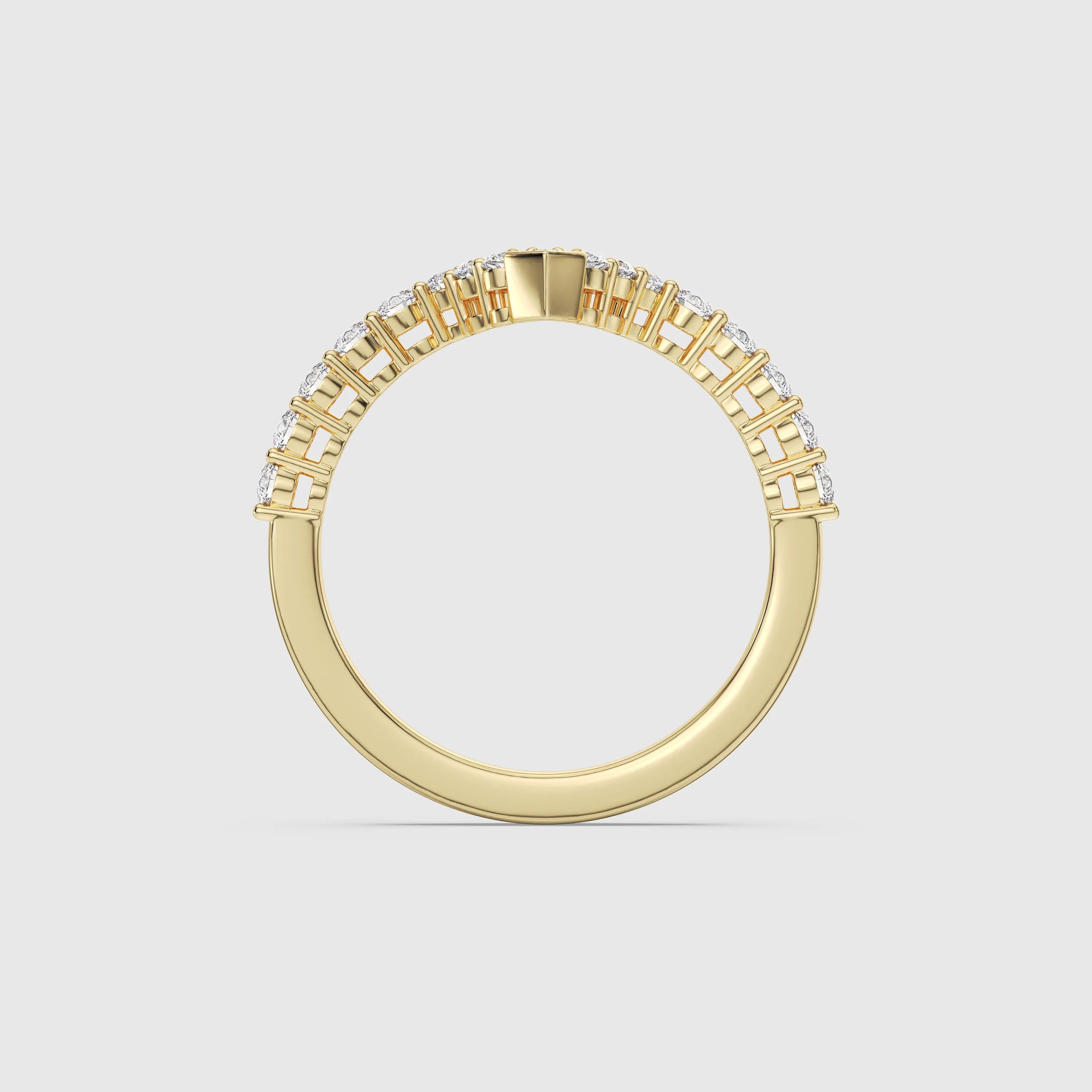 Luxury V-Shape Diamond Wedding Ring