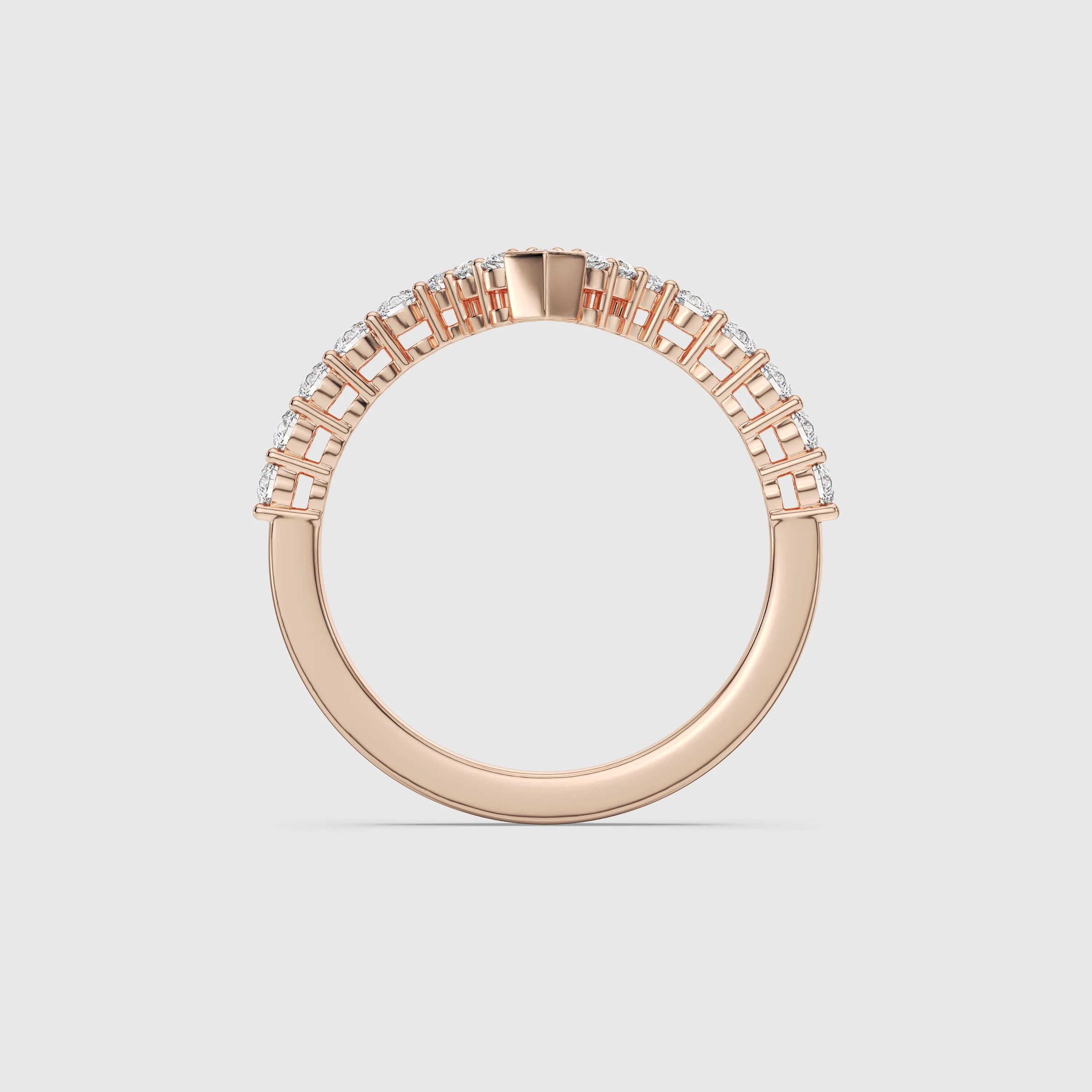 Luxury V-Shape Diamond Wedding Ring