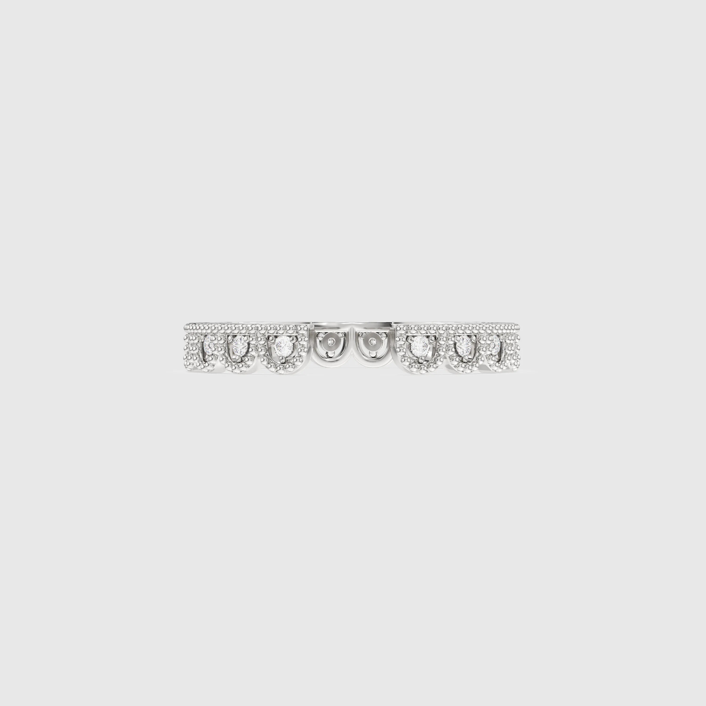 Bague minimaliste avec diamants en forme de poire et de rond
