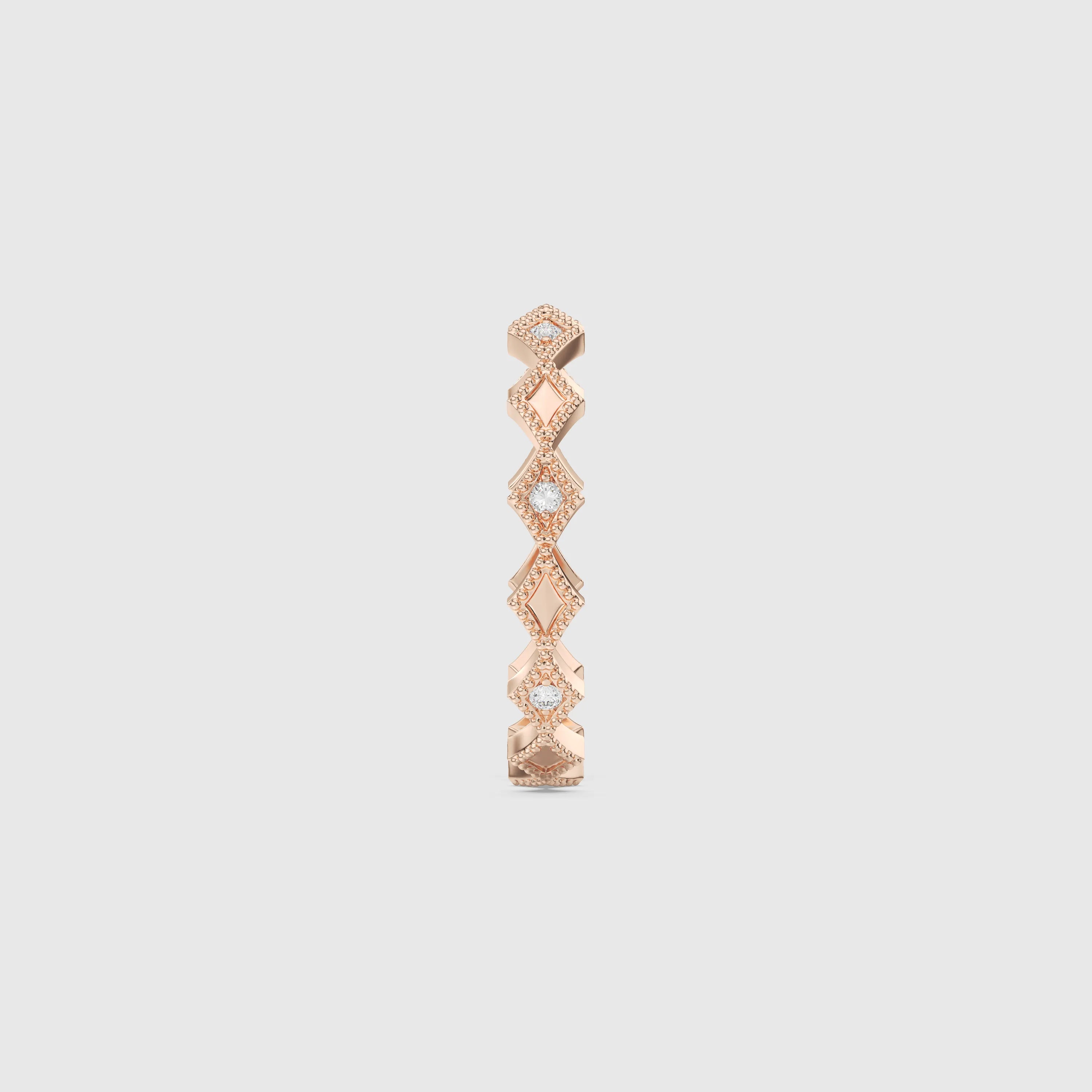 Bague minimaliste avec diamants en forme de poire et de rond