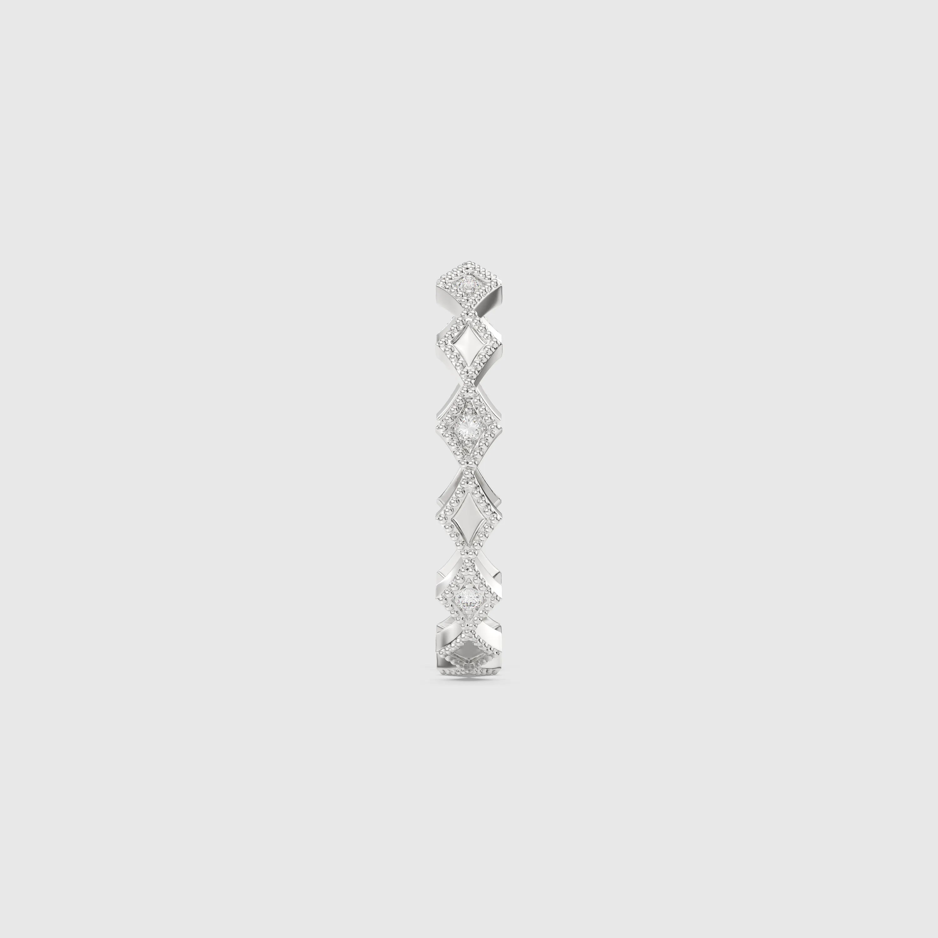 Bague minimaliste avec diamants en forme de poire et de rond