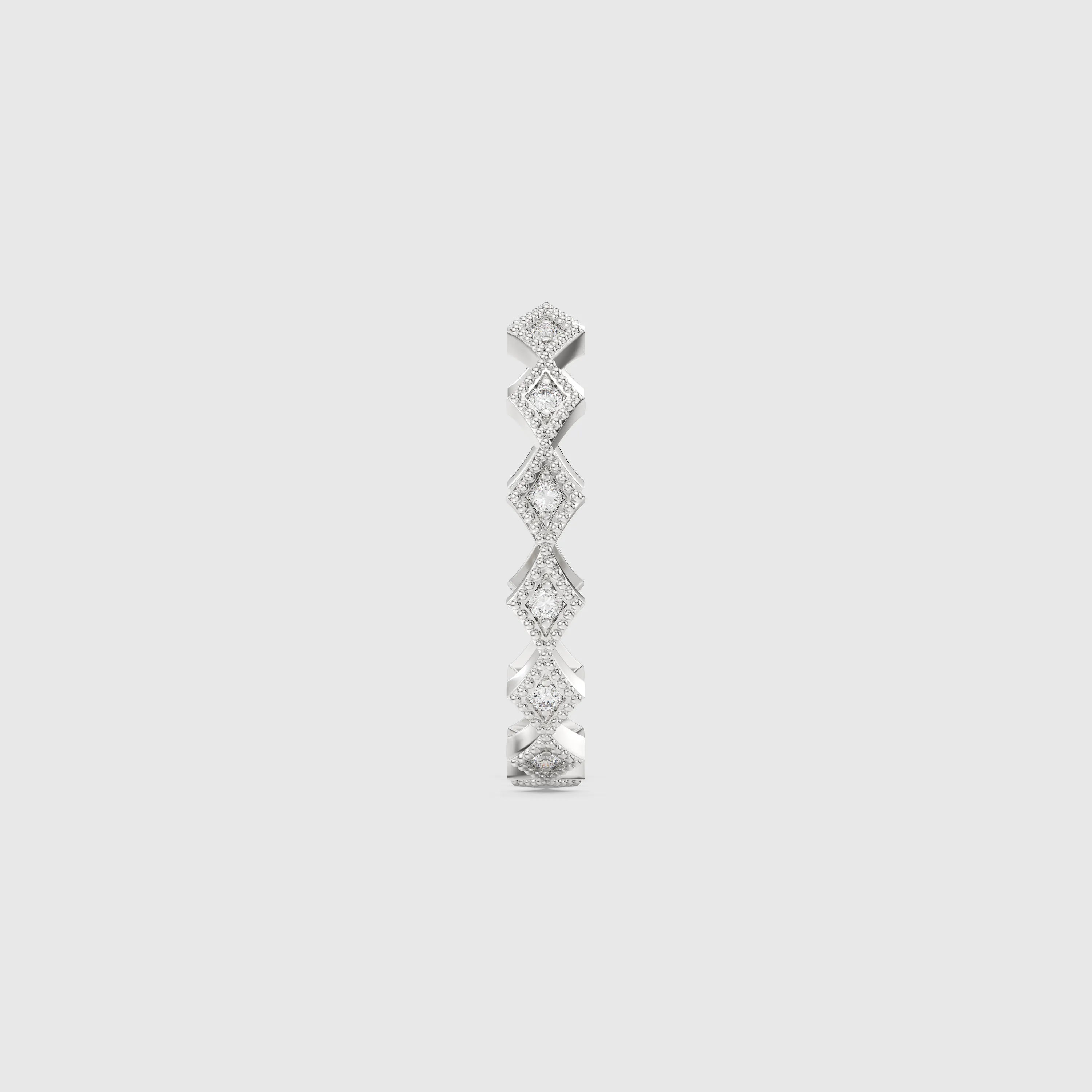Bague minimaliste avec diamants en forme de poire et de rond