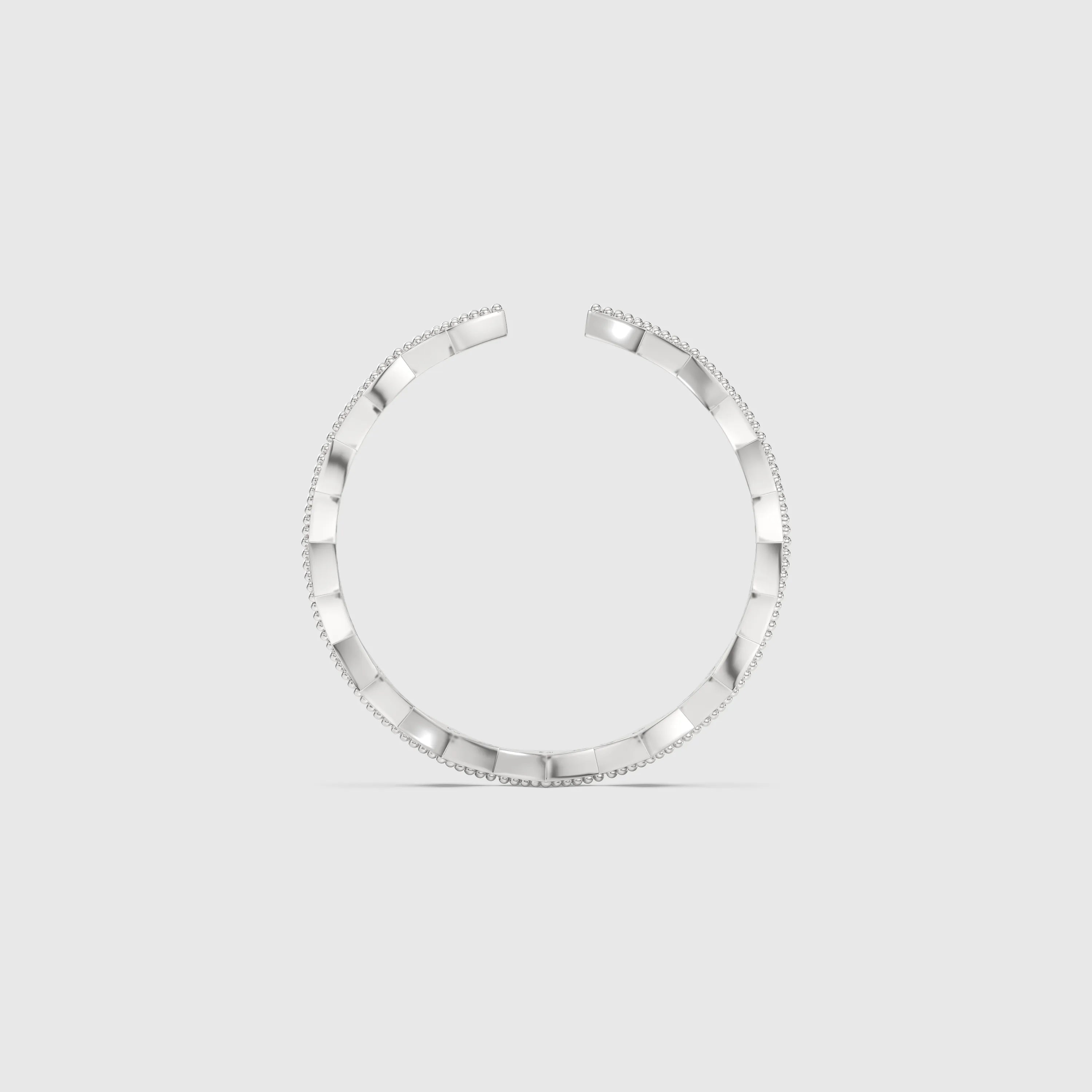 Bague minimaliste avec diamants en forme de poire et de rond