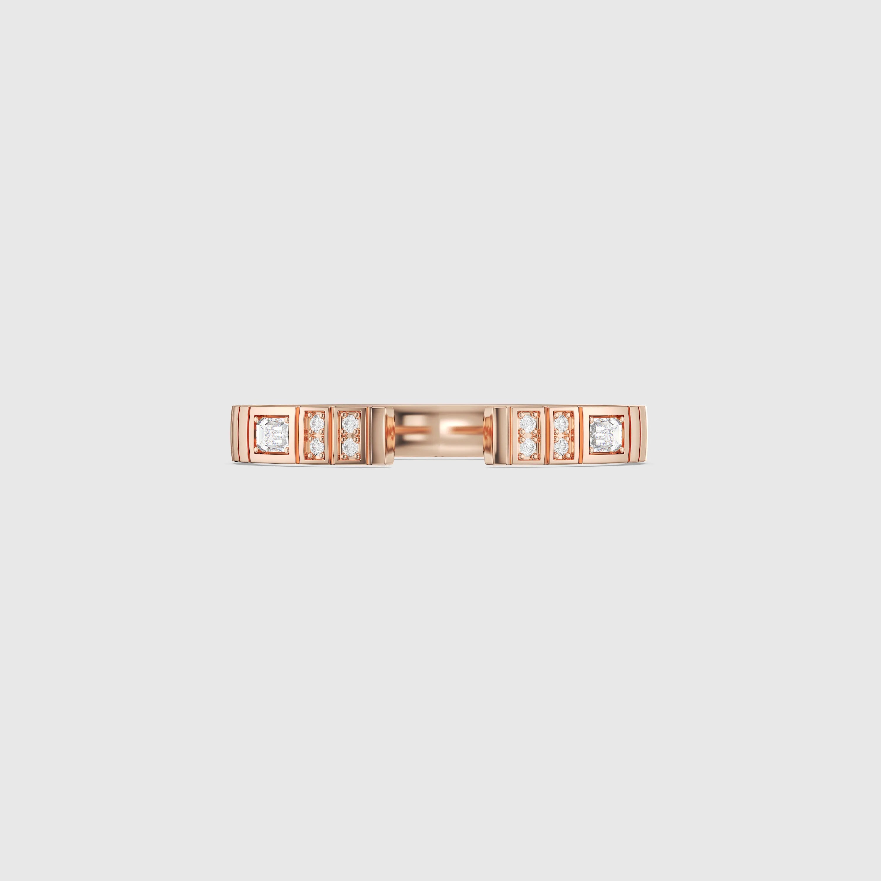 Bague minimaliste avec diamants en forme de poire et de rond
